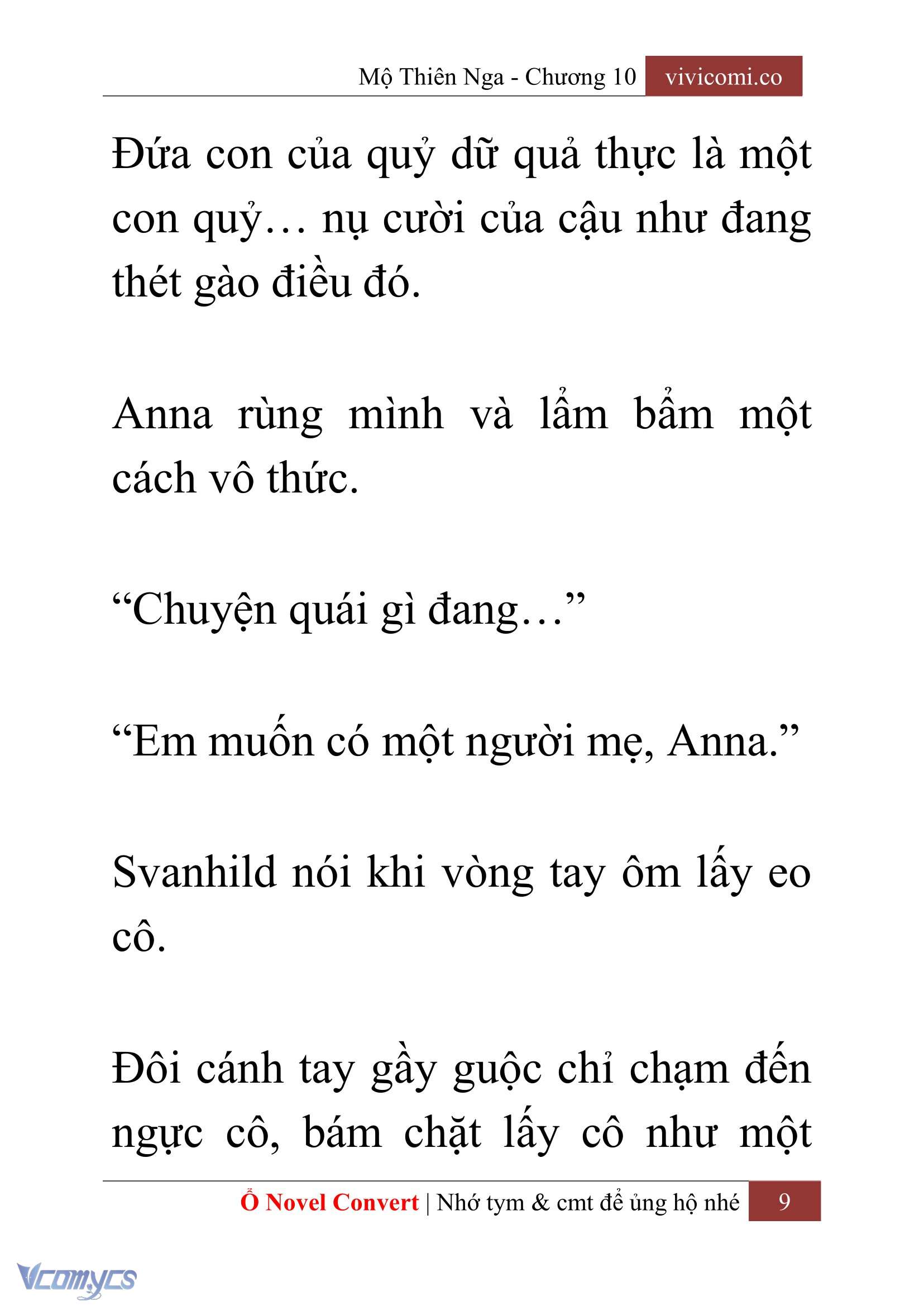 [Novel] Mộ Thiên Nga Chap 10 - Trang 2