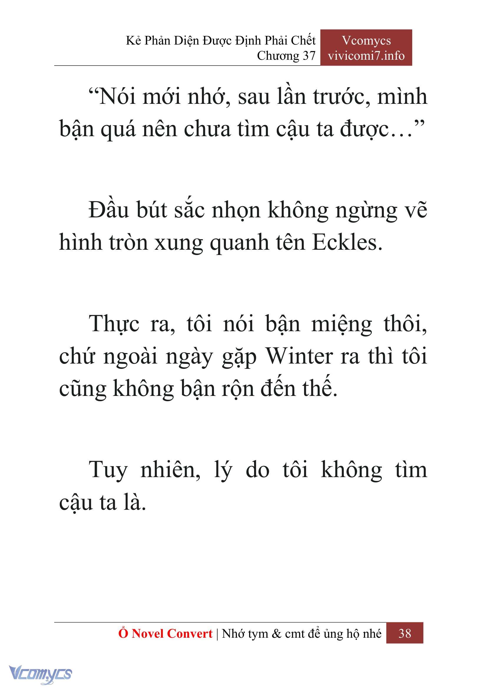 [Novel] Kẻ Phản Diện Được Định Phải Chết Chap 37 - Next Chap 38