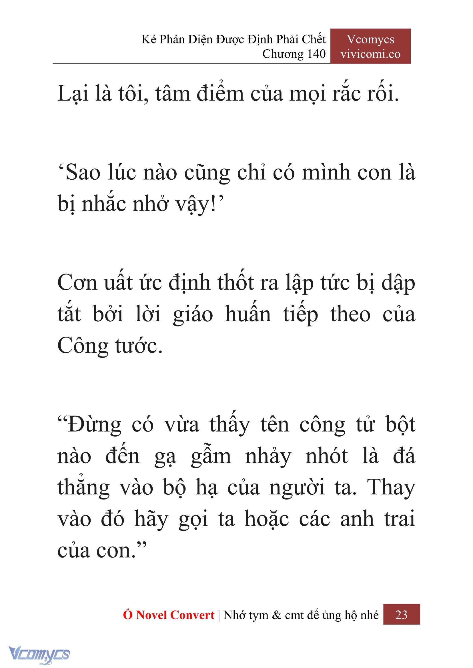 [Novel] Kẻ Phản Diện Được Định Phải Chết Chap 140 - Trang 2