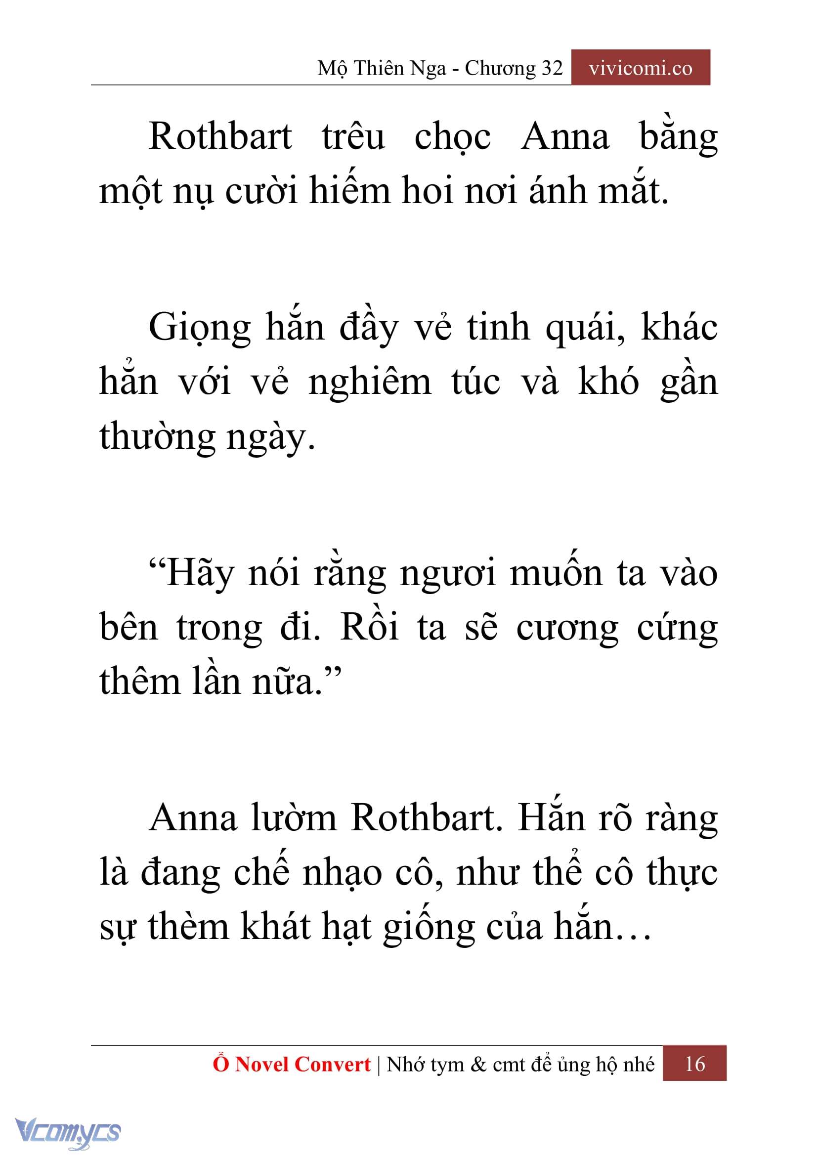 [Novel] Mộ Thiên Nga Chap 32 - Next Chap 33