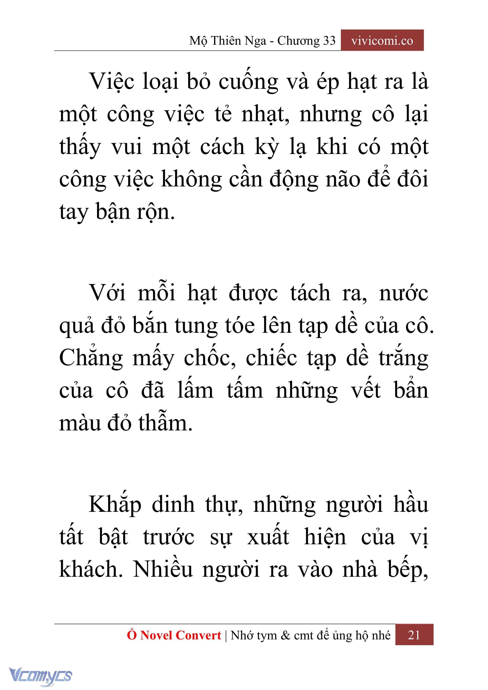 [Novel] Mộ Thiên Nga Chap 33 - Next Chap 34