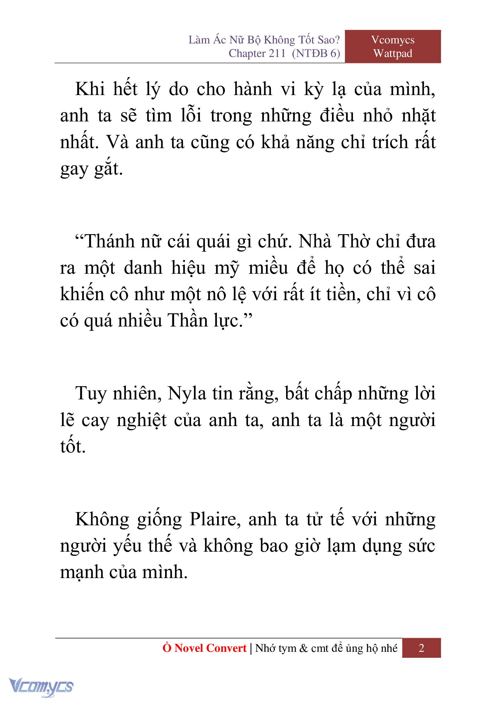 [Novel] Làm Ác Nữ Bộ Không Tốt Sao? Chap 211 - Trang 2
