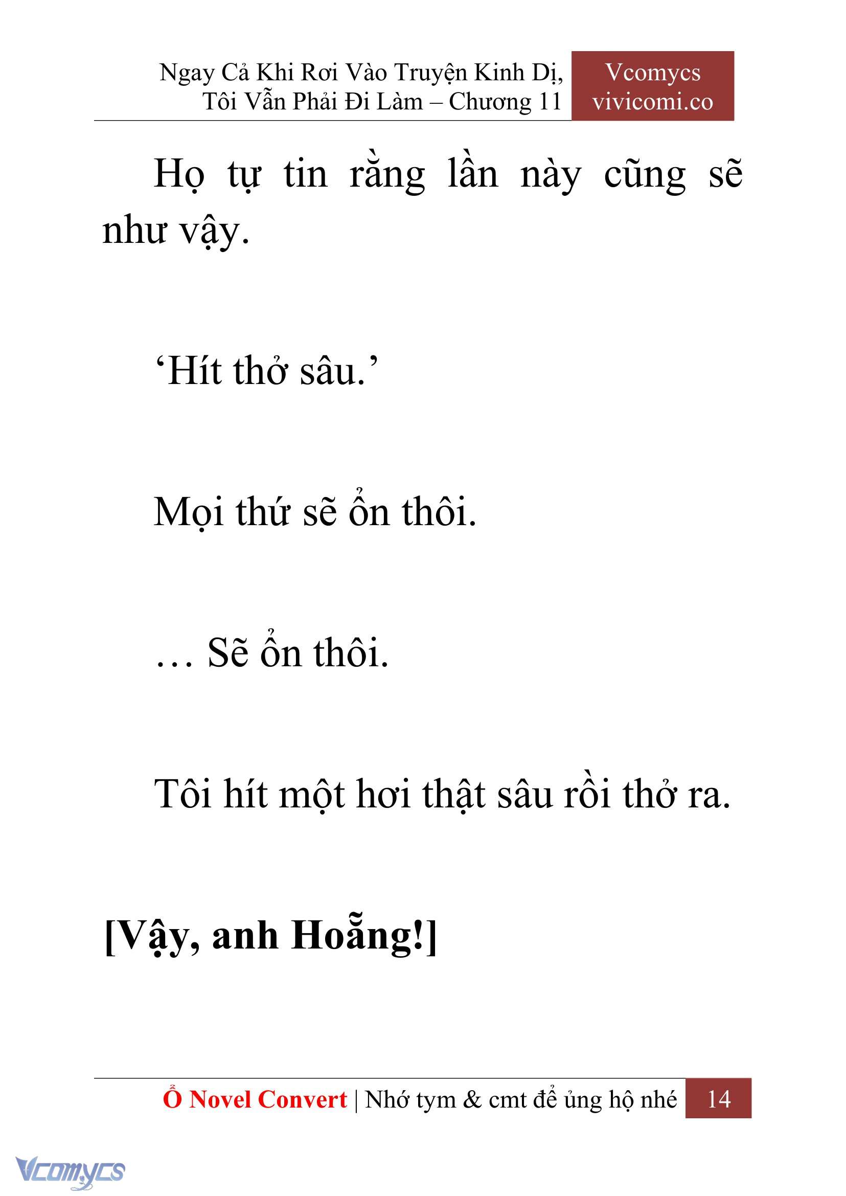 [Novel] Ngay Cả Khi Rơi Vào Truyện Kinh Dị, Tôi Vẫn Phải Đi Làm Chap 11 - Trang 2