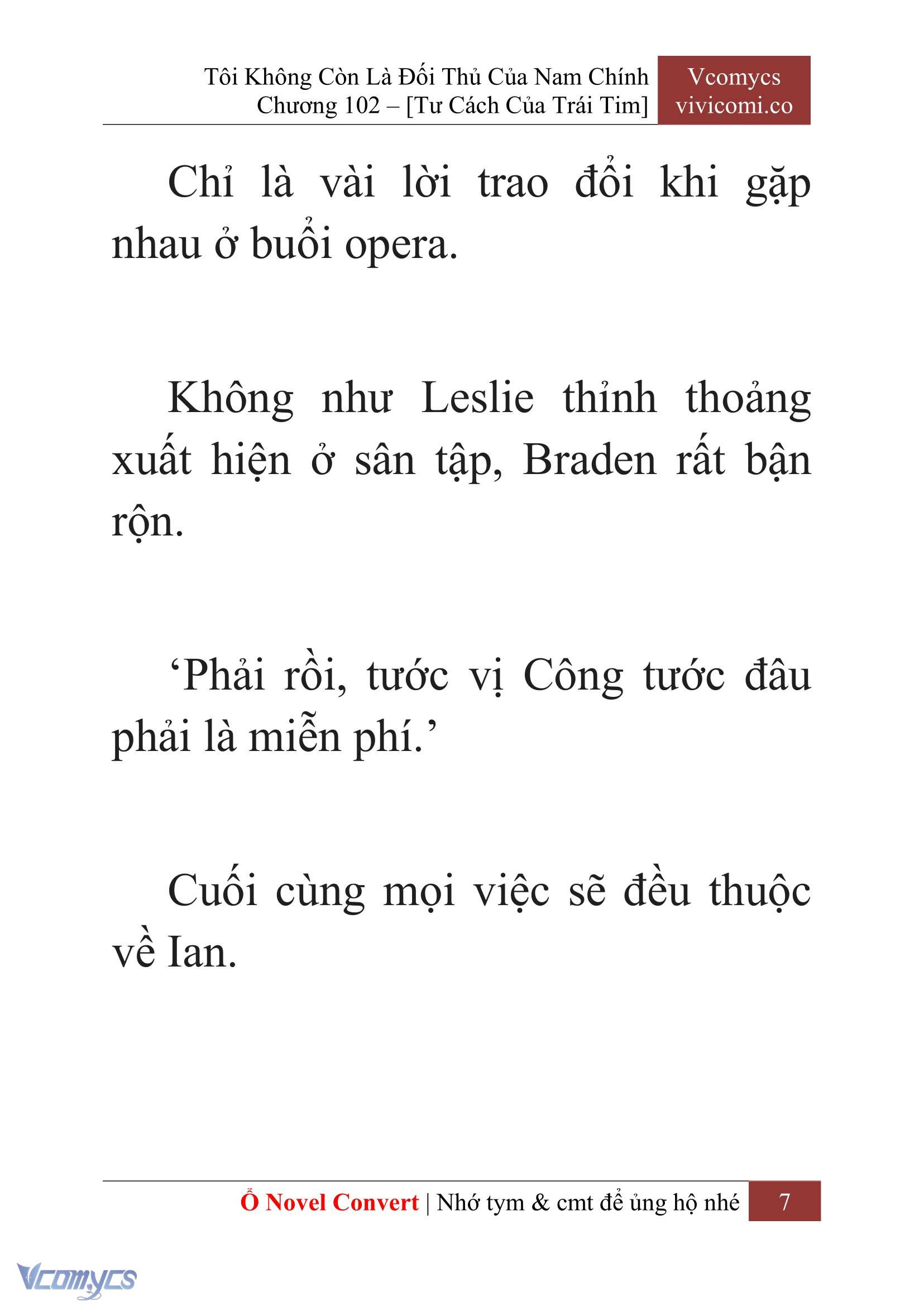 [Novel] Tôi Không Còn Là Đối Thủ Của Nam Chính Chap 102 - Trang 2