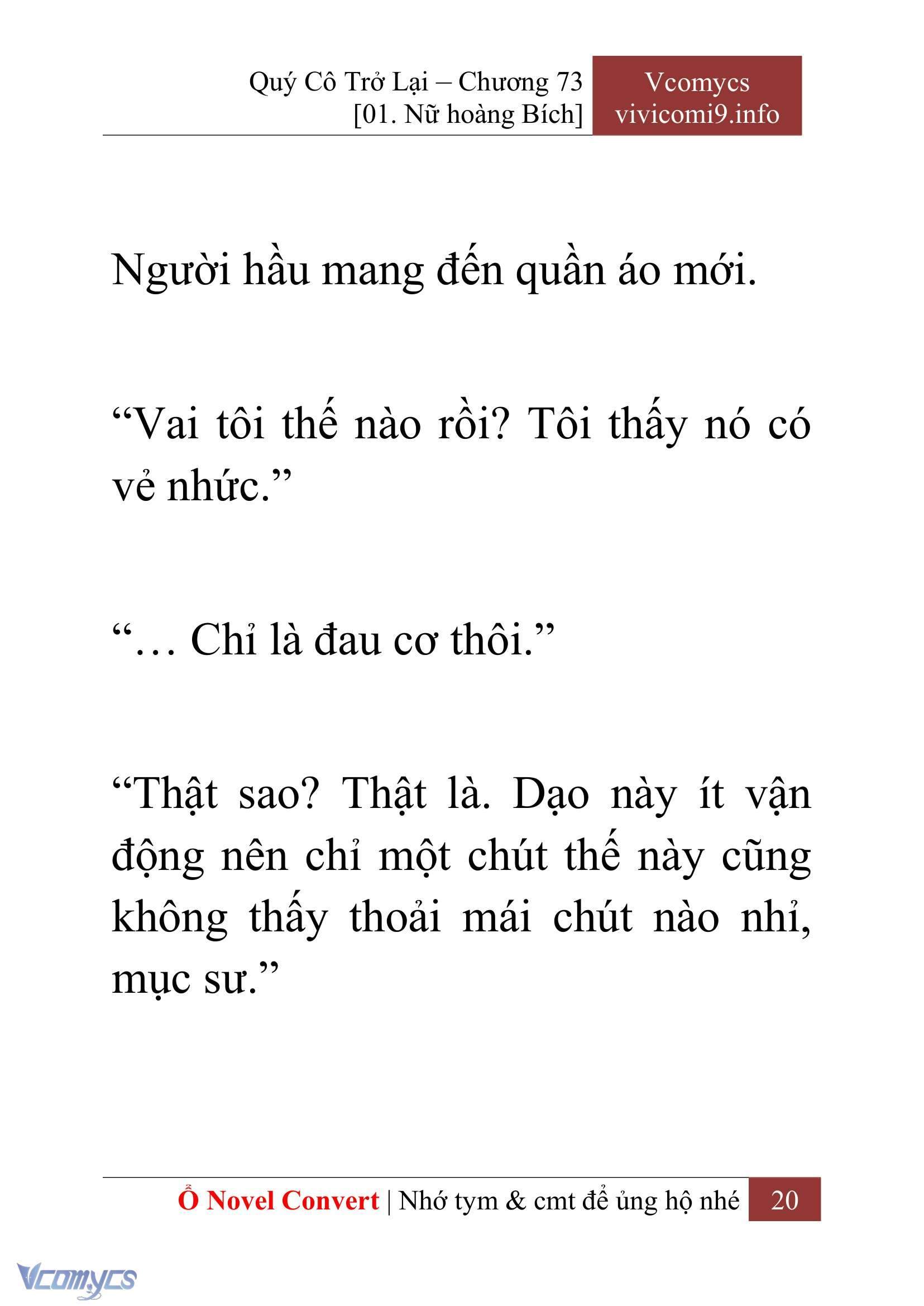 [Novel] Quý Cô Trở Lại Chap 73 - Trang 2