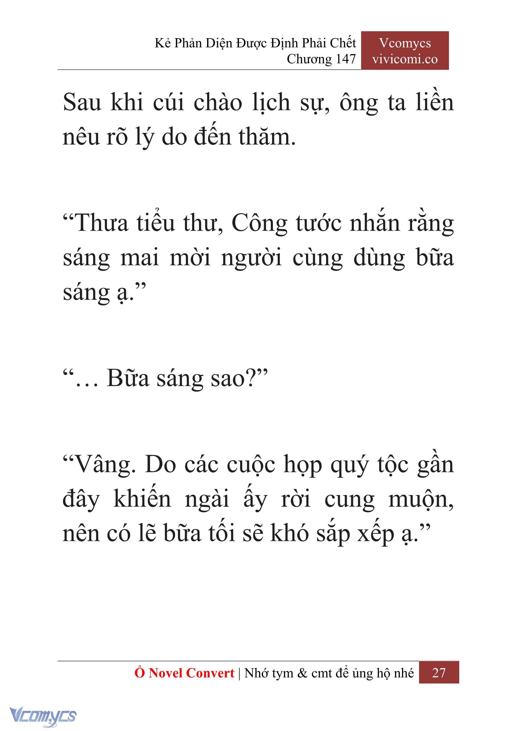 [Novel] Kẻ Phản Diện Được Định Phải Chết Chap 147 - Trang 2