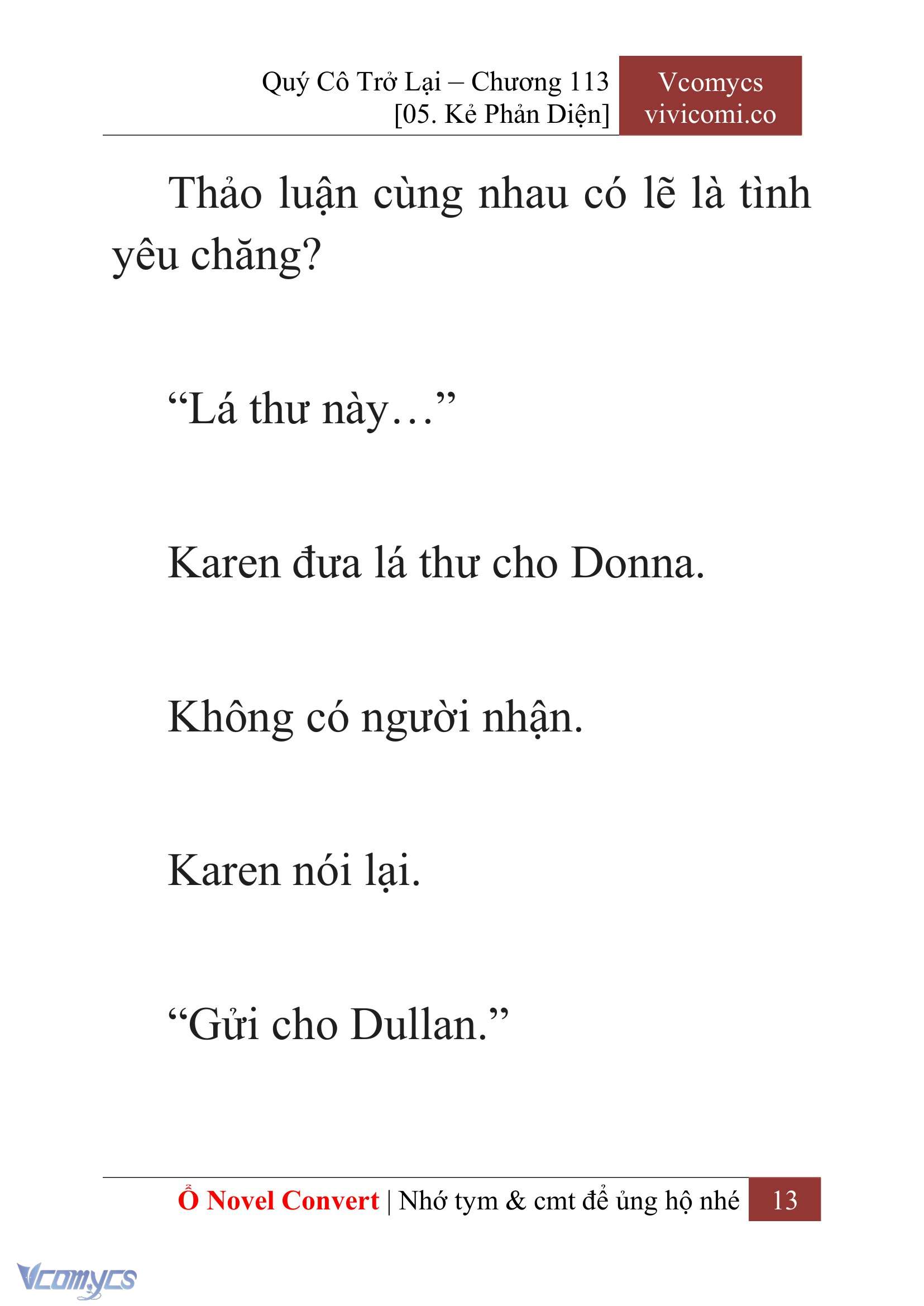 [Novel] Quý Cô Trở Lại Chap 113 - Trang 2