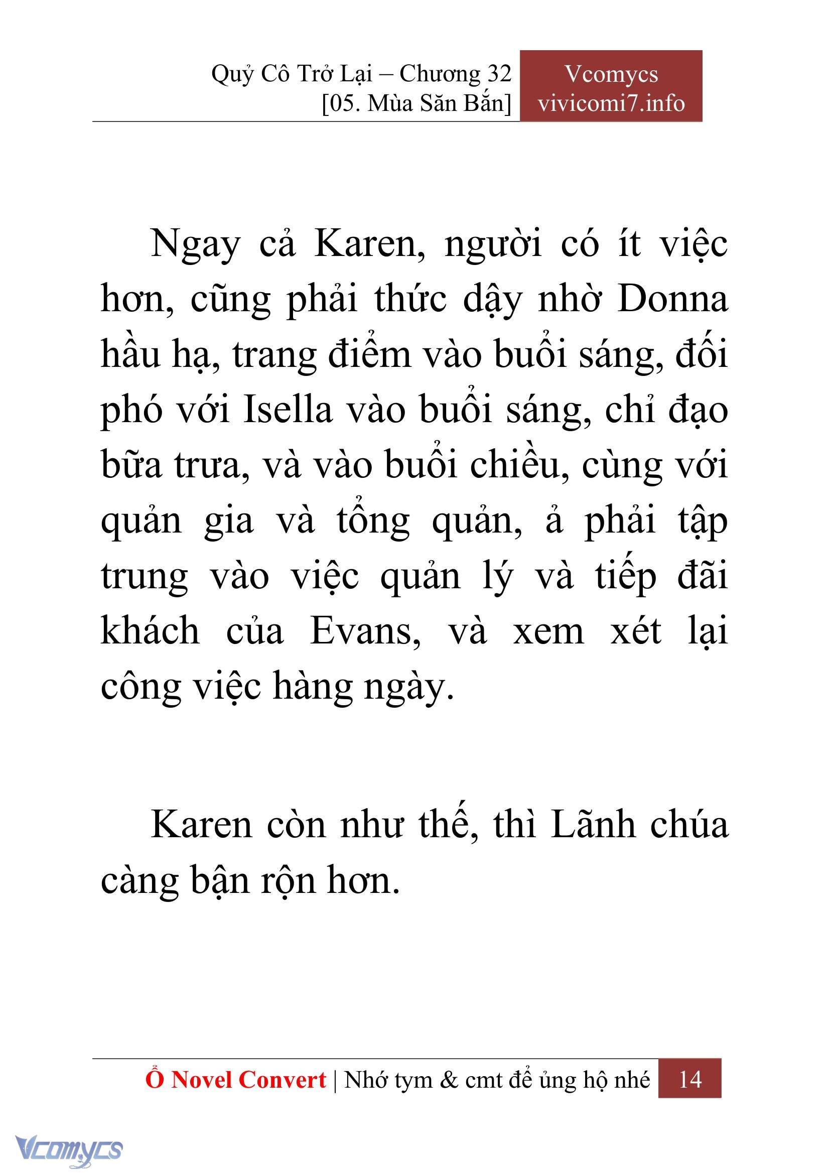 [Novel] Quý Cô Trở Lại Chap 32 - Trang 2