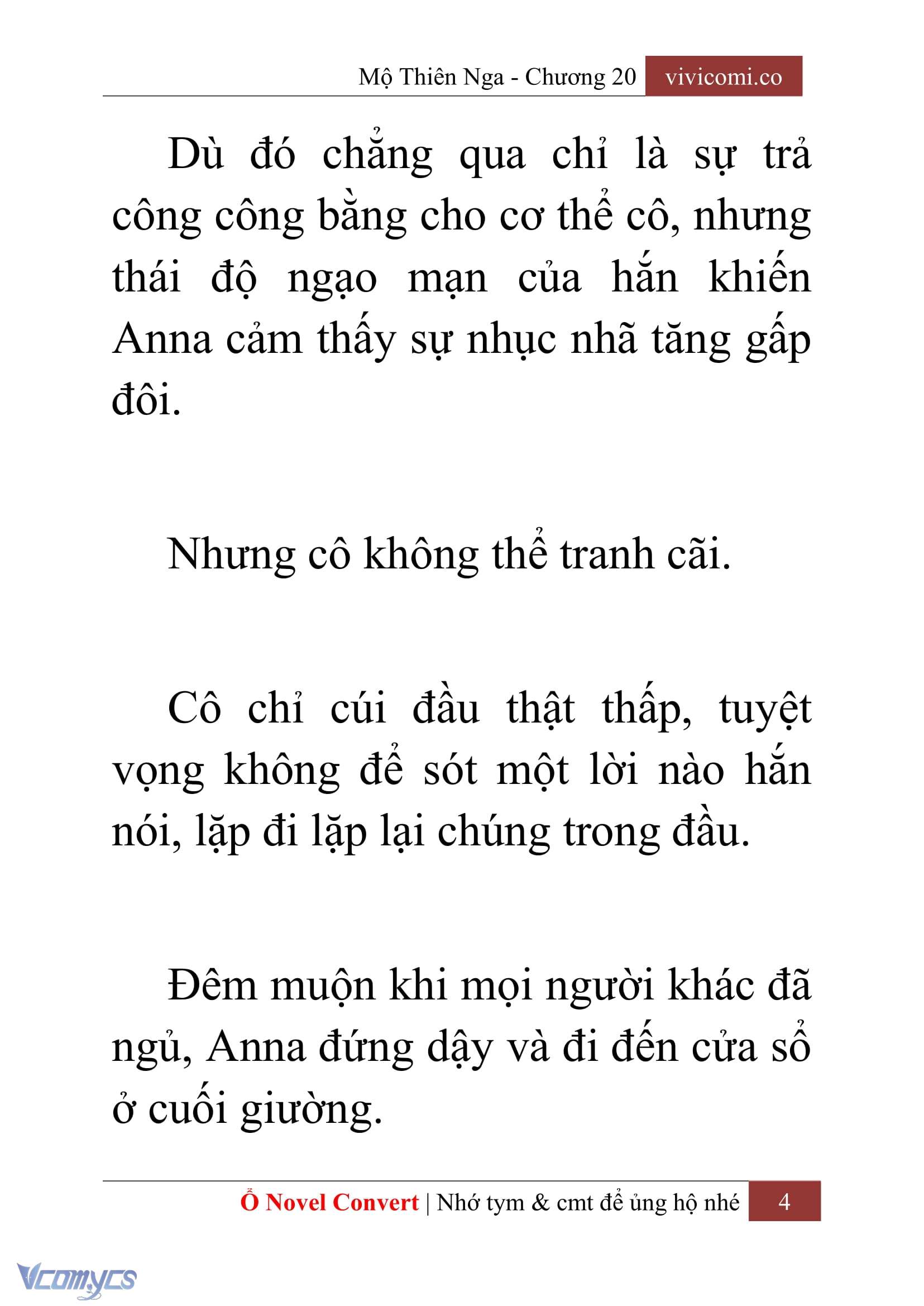 [Novel] Mộ Thiên Nga Chap 20 - Next Chap 21