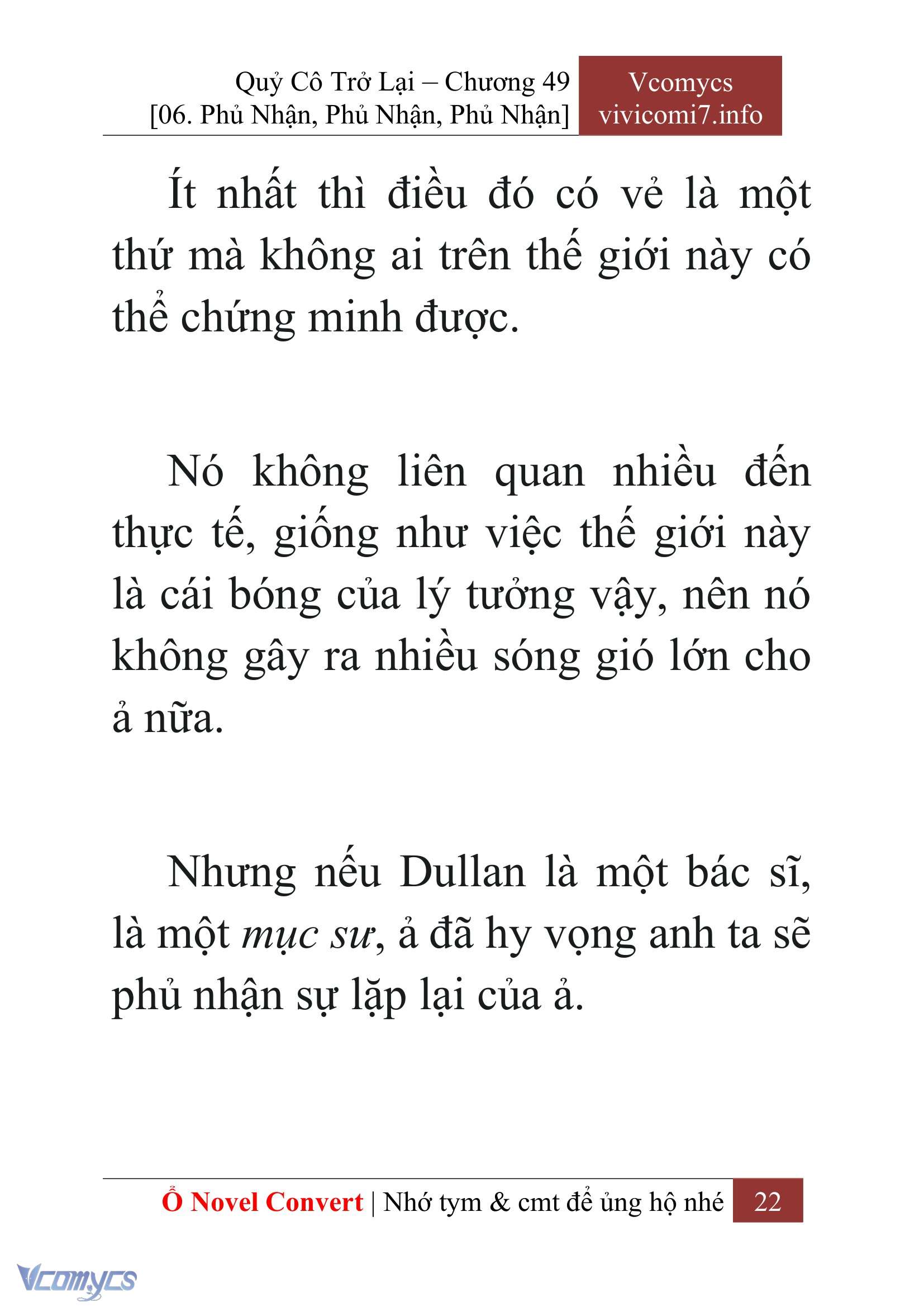 [Novel] Quý Cô Trở Lại Chap 49 - Trang 2