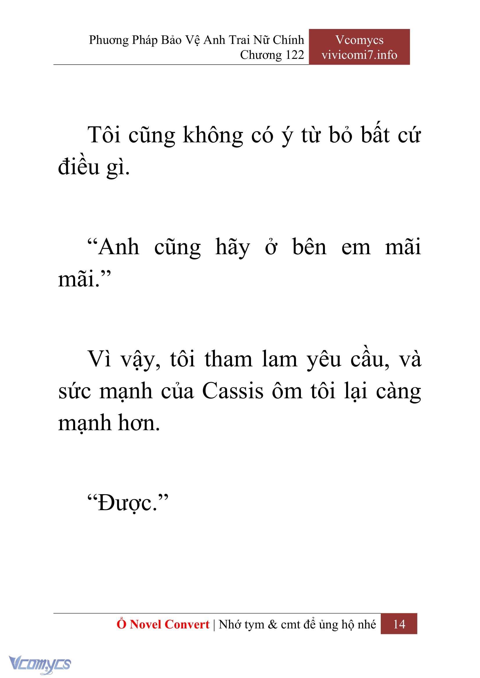[Novel] Phương Pháp Bảo Vệ Anh Trai Nữ Chính Chap 122 - Trang 2
