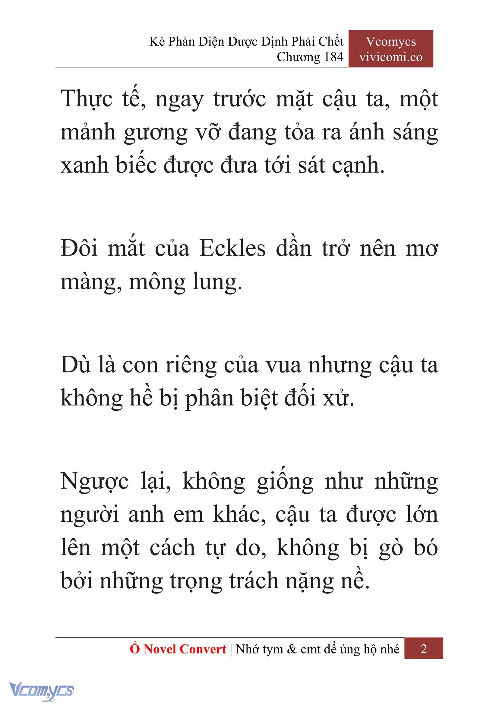 [Novel] Kẻ Phản Diện Được Định Phải Chết Chap 184 - Trang 2