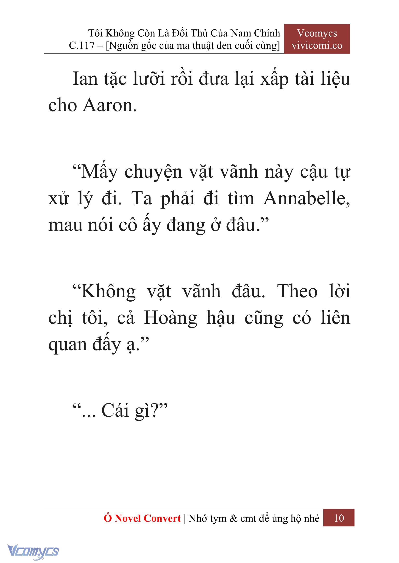 [Novel] Tôi Không Còn Là Đối Thủ Của Nam Chính Chap 117 - Trang 2