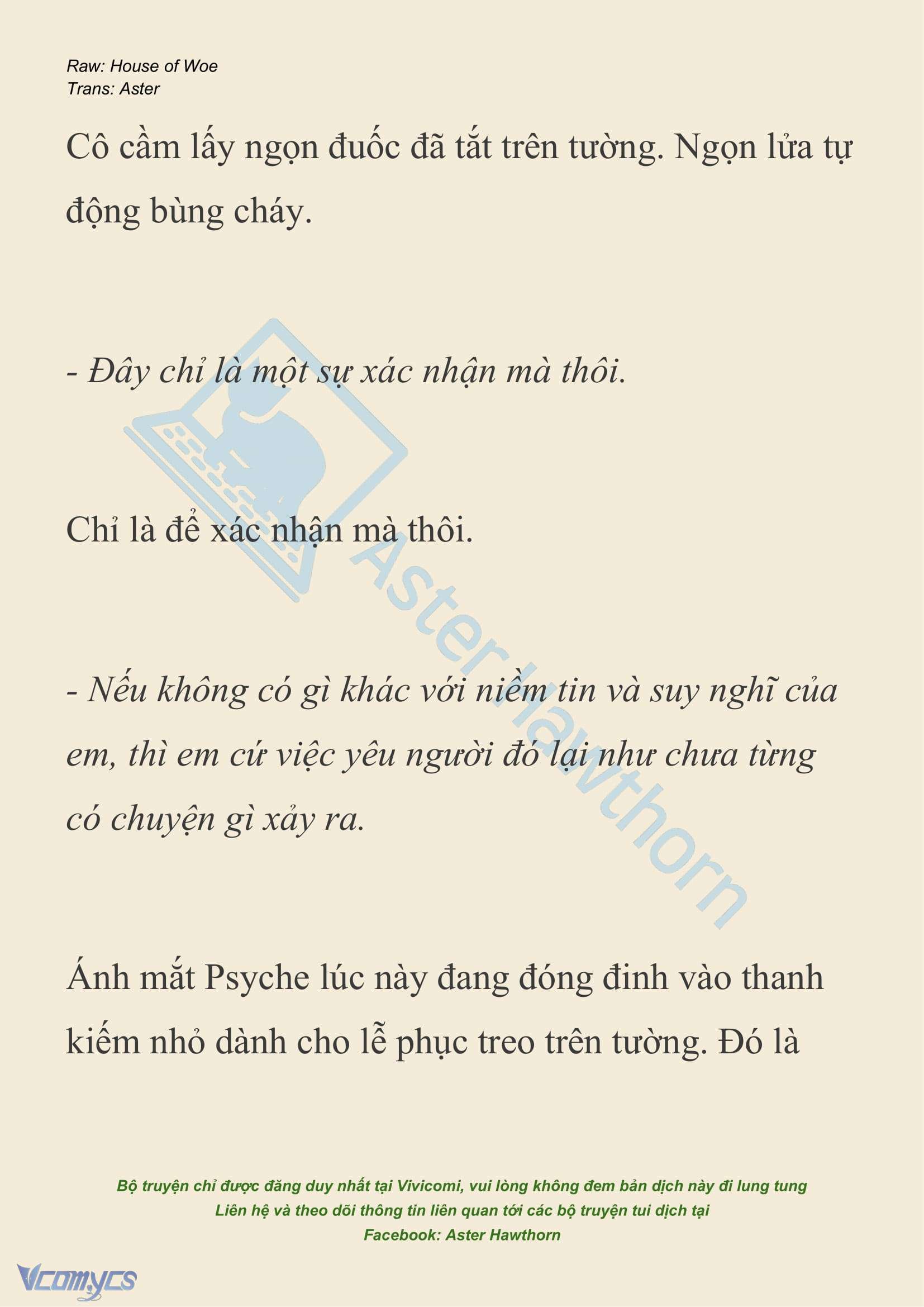 [NOVEL] Dành Cho Các Nữ Thần: Dành cho Psyche Chap 34 - Trang 2