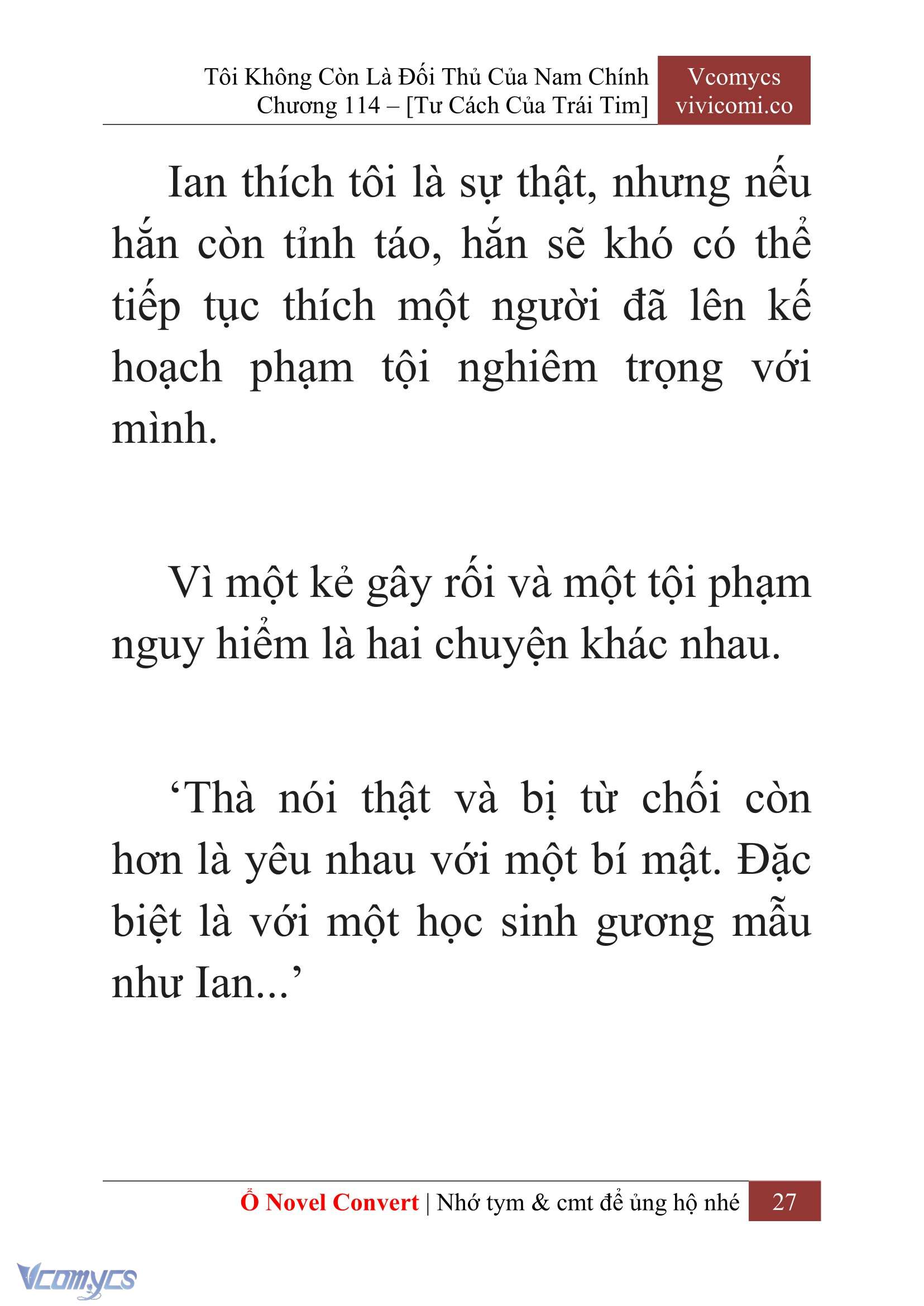 [Novel] Tôi Không Còn Là Đối Thủ Của Nam Chính Chap 114 - Trang 2