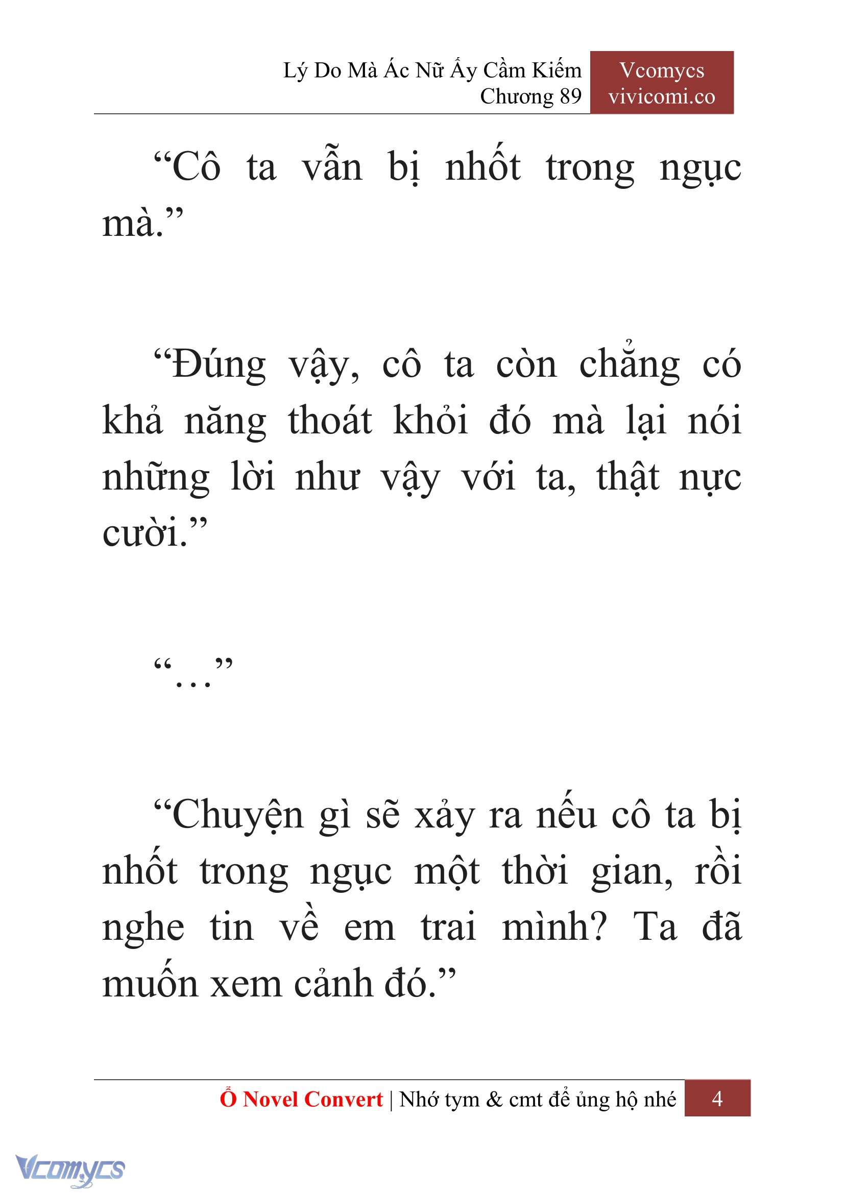 [Novel] Lý Do Mà Ác Nữ Ấy Cầm Kiếm Chap 89 - Next Chap 90
