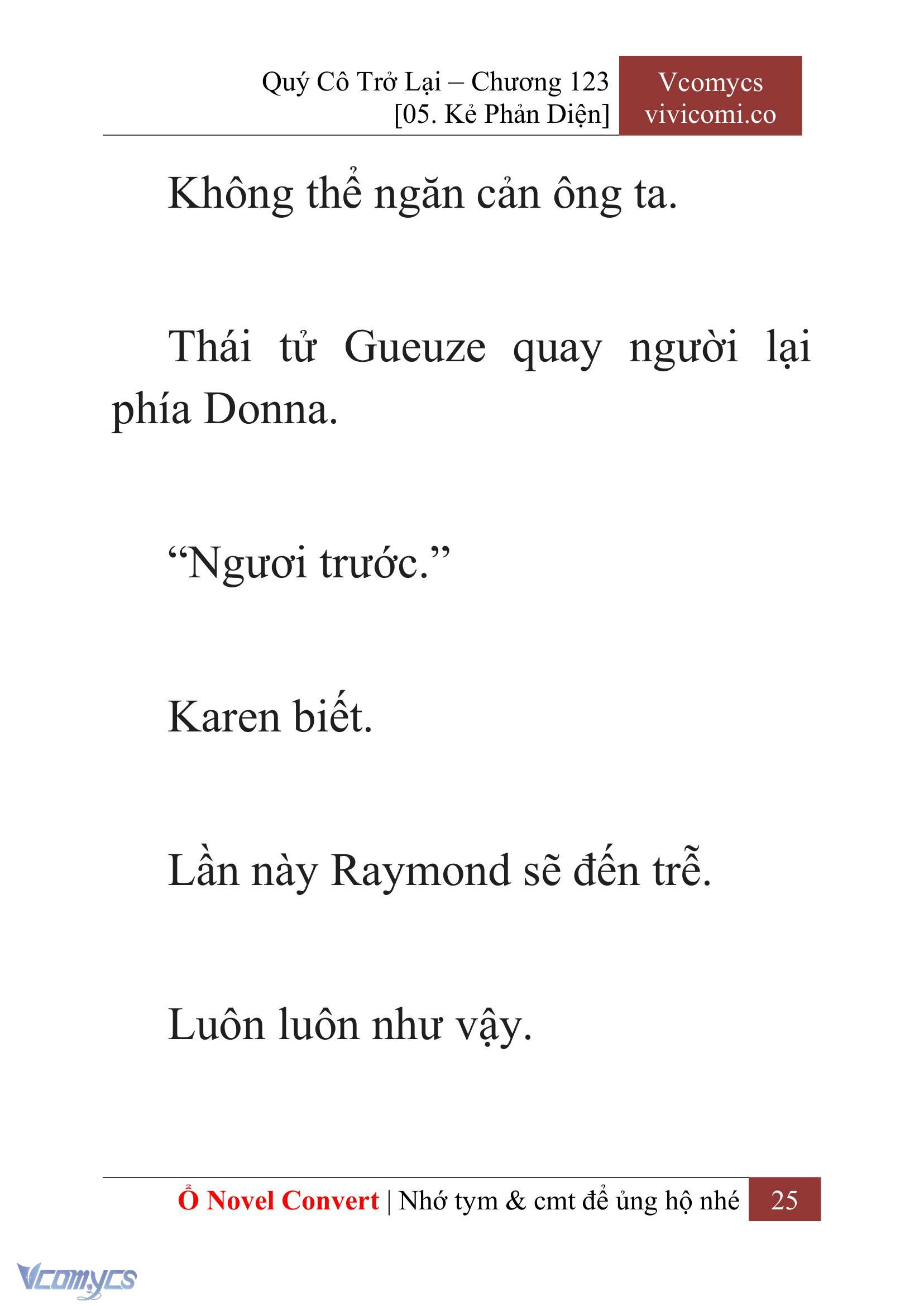 [Novel] Quý Cô Trở Lại Chap 123 - Trang 2