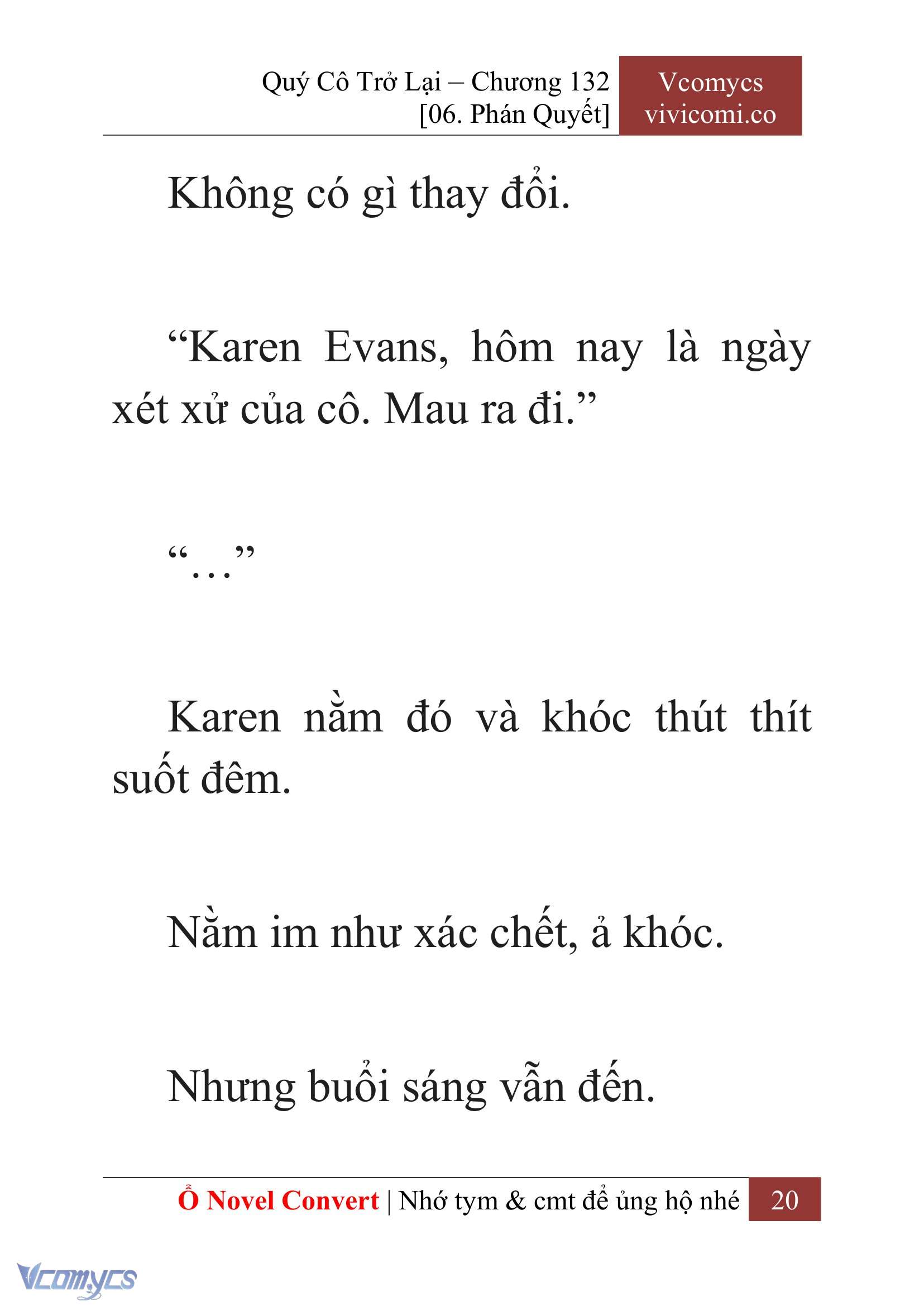 [Novel] Quý Cô Trở Lại Chap 132 - Next Chap 133