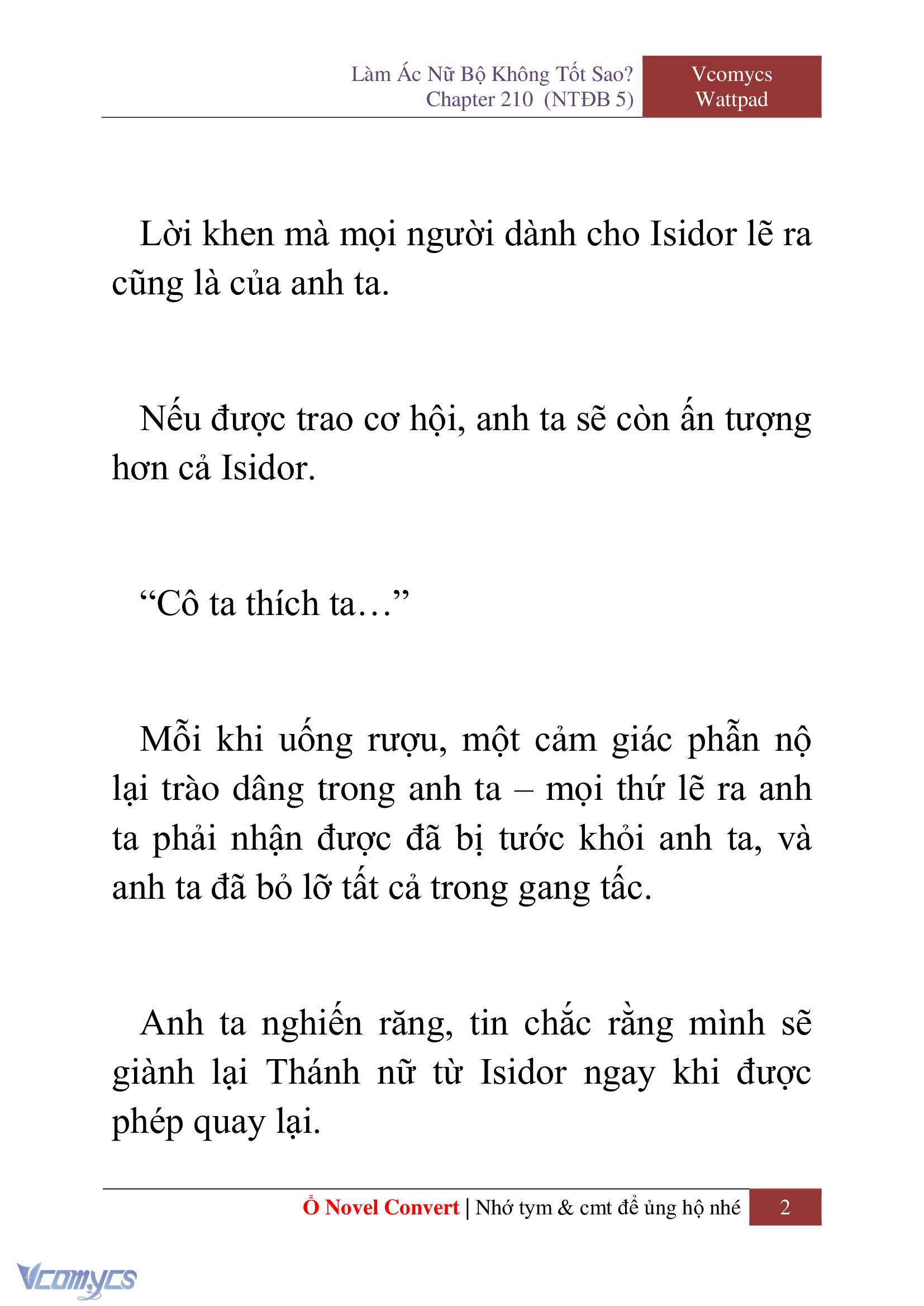 [Novel] Làm Ác Nữ Bộ Không Tốt Sao? Chap 210 - Trang 2