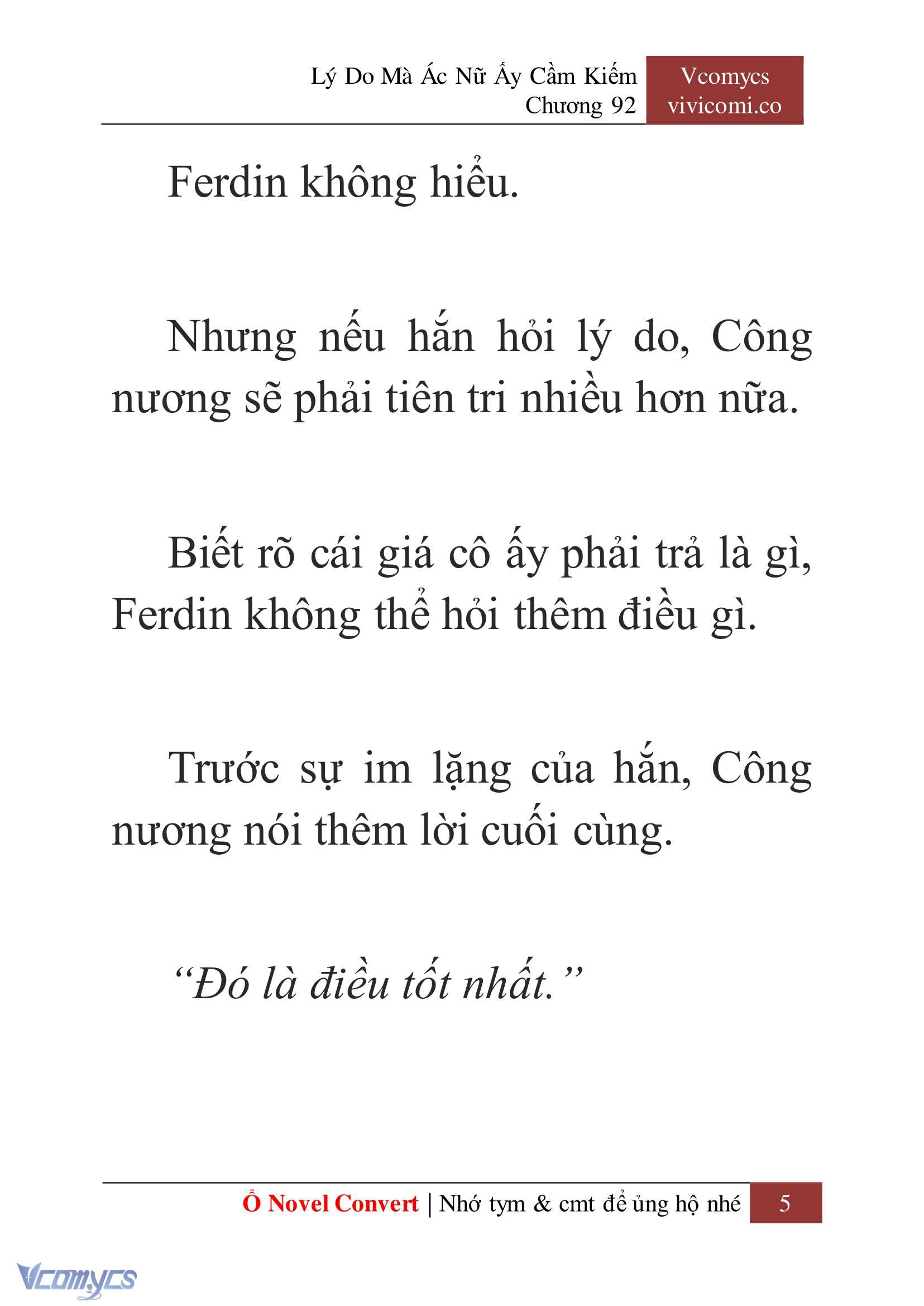 [Novel] Lý Do Mà Ác Nữ Ấy Cầm Kiếm Chap 92 - Next Chap 93