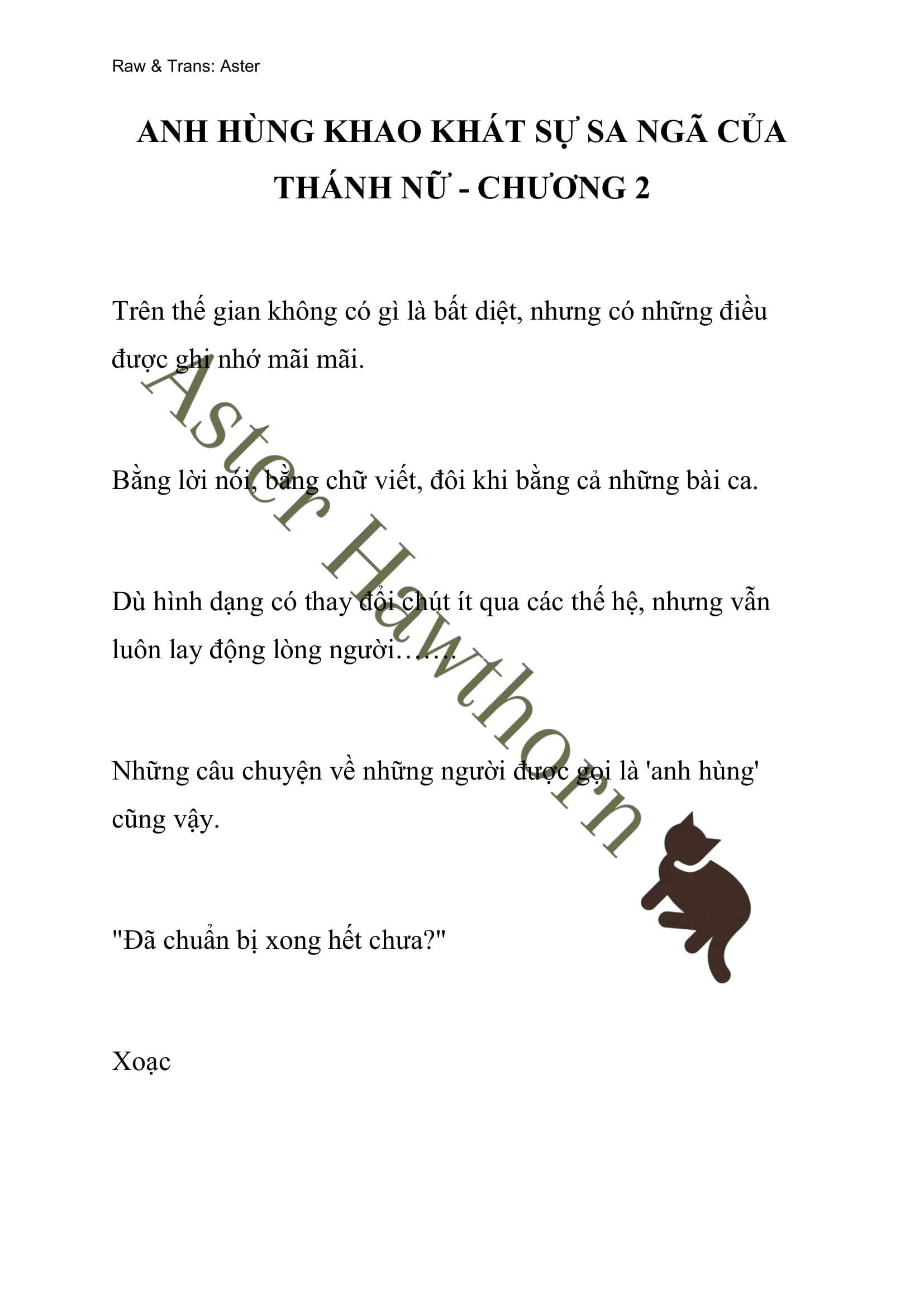 Anh Hùng Khao Khát Sự Sa Ngã Của Thánh Nữ Chap 2 - Trang 2