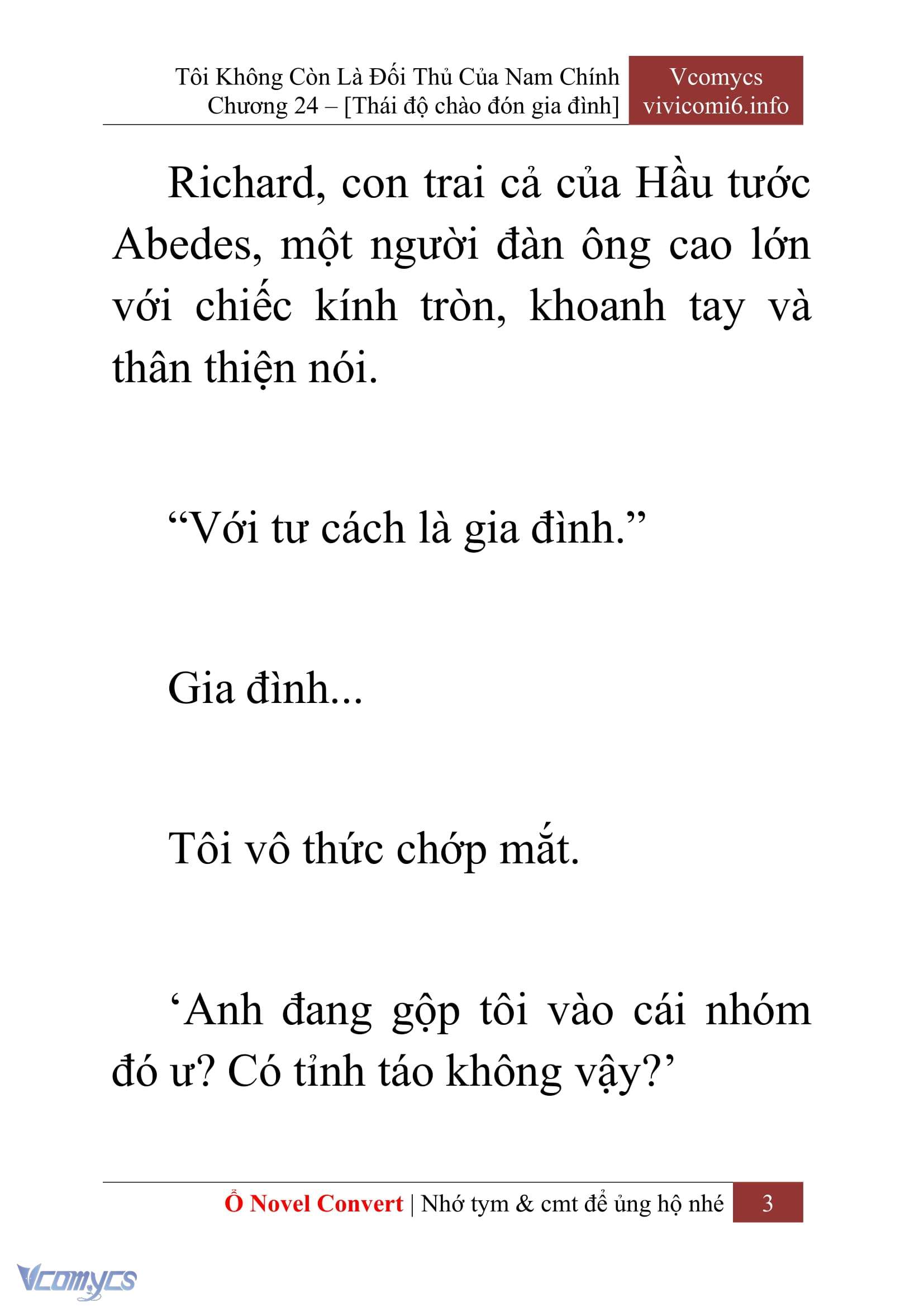 [Novel] Tôi Không Còn Là Đối Thủ Của Nam Chính Chap 24 - Trang 2