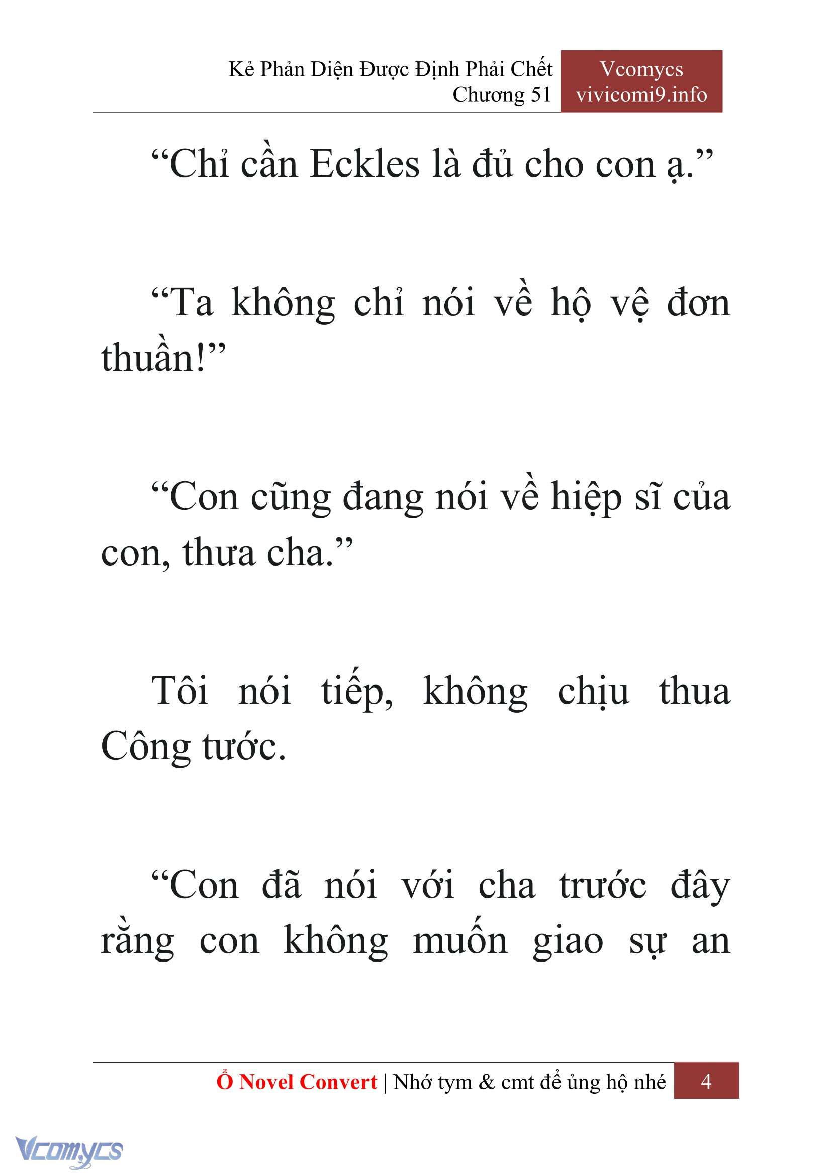 [Novel] Kẻ Phản Diện Được Định Phải Chết Chap 51 - Next Chap 52