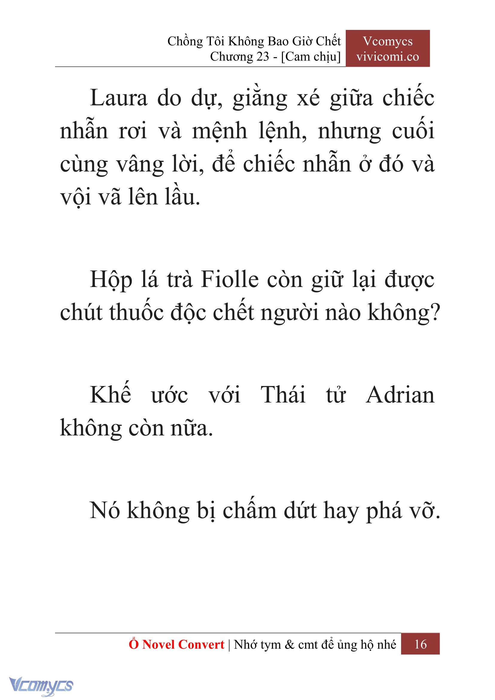 [Novel] Chồng Tôi Không Bao Giờ Chết Chap 23 - Trang 2