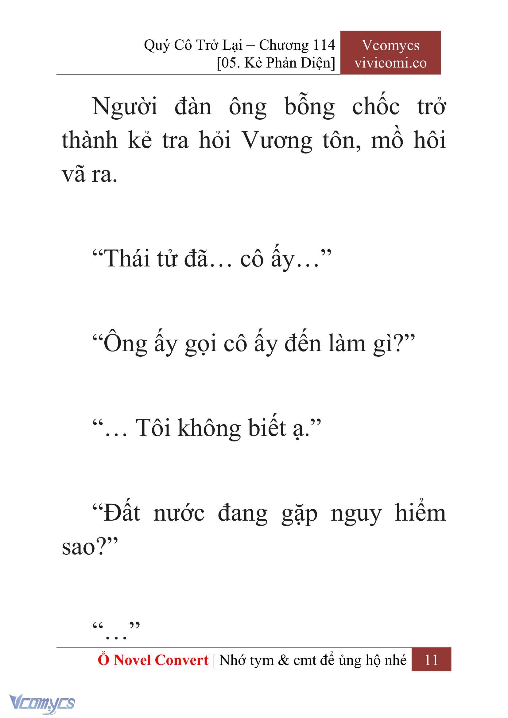 [Novel] Quý Cô Trở Lại Chap 114 - Trang 2