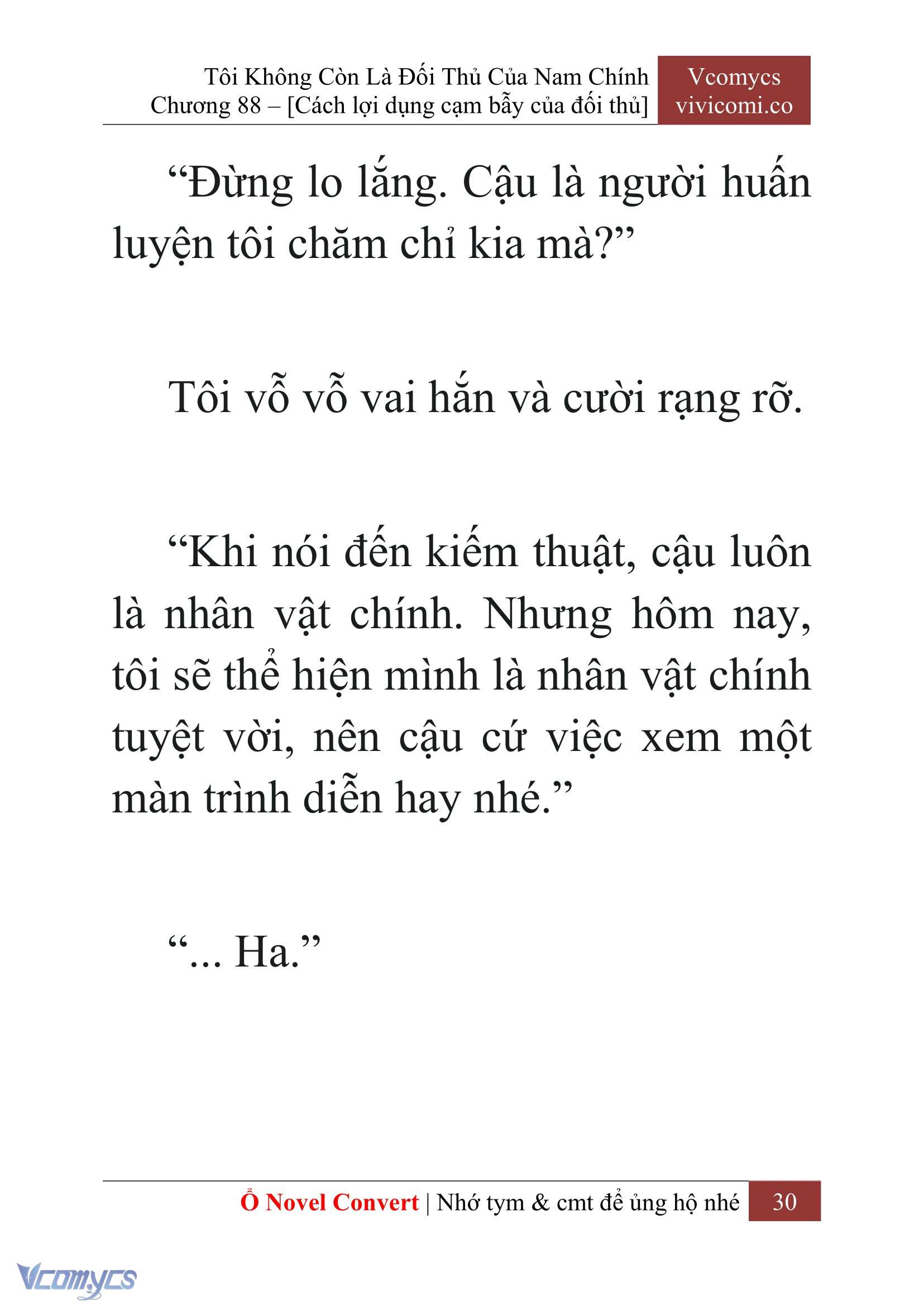 [Novel] Tôi Không Còn Là Đối Thủ Của Nam Chính Chap 88 - Trang 2