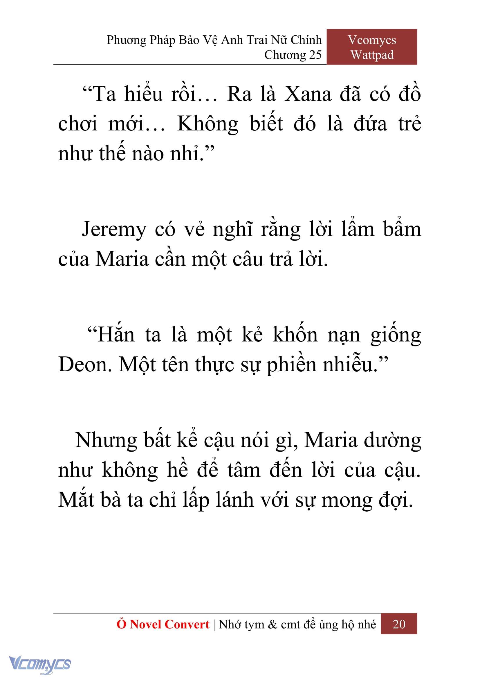 [Novel] Phương Pháp Bảo Vệ Anh Trai Nữ Chính Chap 25 - Trang 2