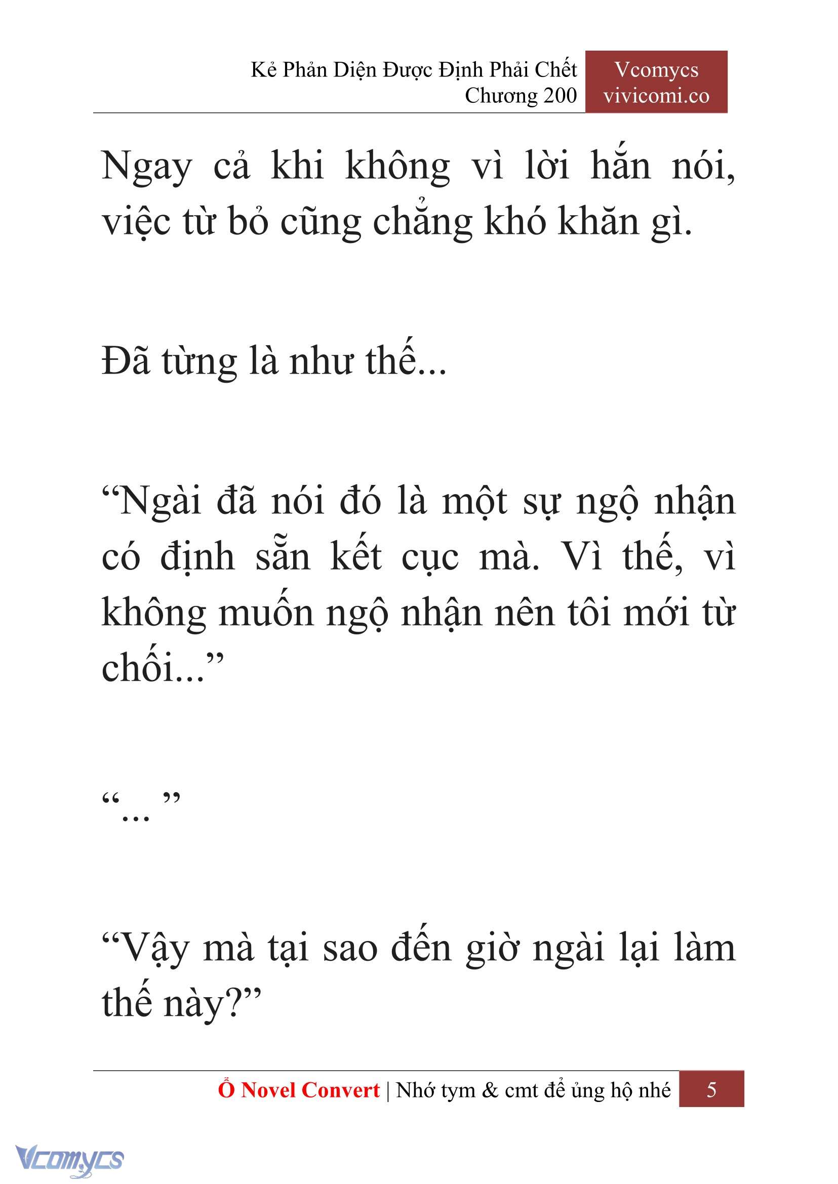 [Novel] Kẻ Phản Diện Được Định Phải Chết Chap 200 - Trang 2