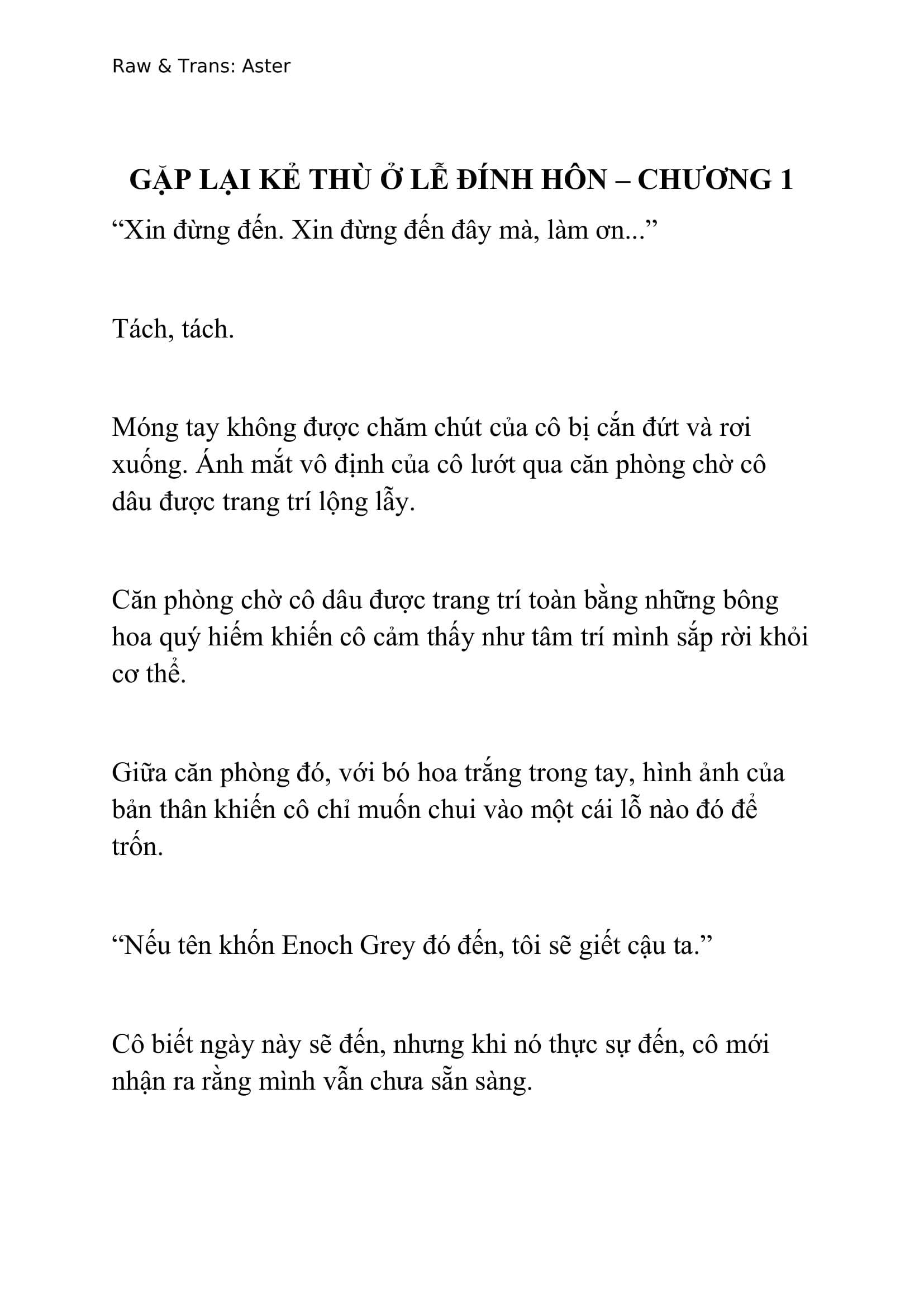 [NOVEL] Gặp Lại Kẻ Thù Ở Lễ Đính Hôn Chap 1 - Trang 2