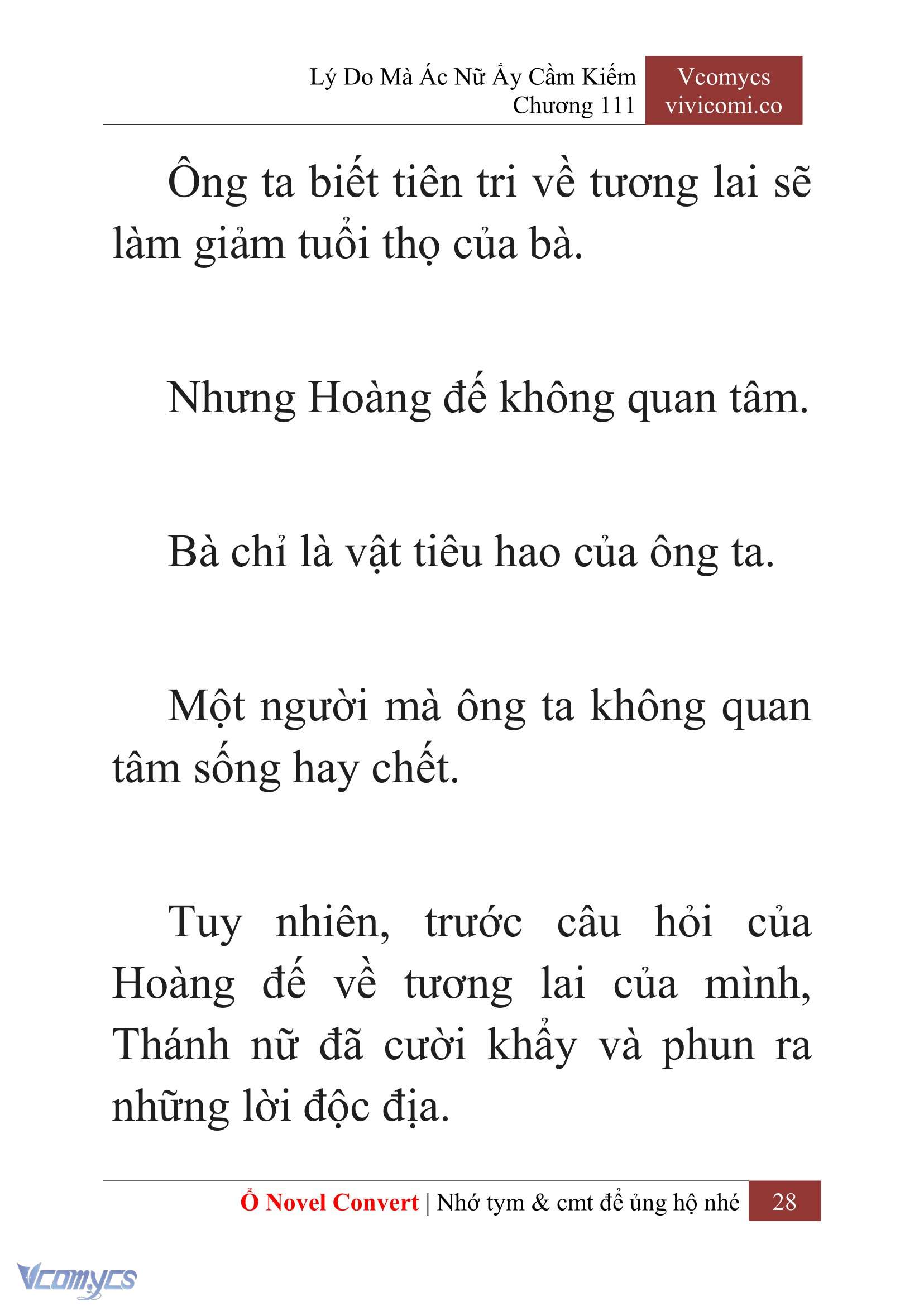[Novel] Lý Do Mà Ác Nữ Ấy Cầm Kiếm Chap 111 - Next Chap 112