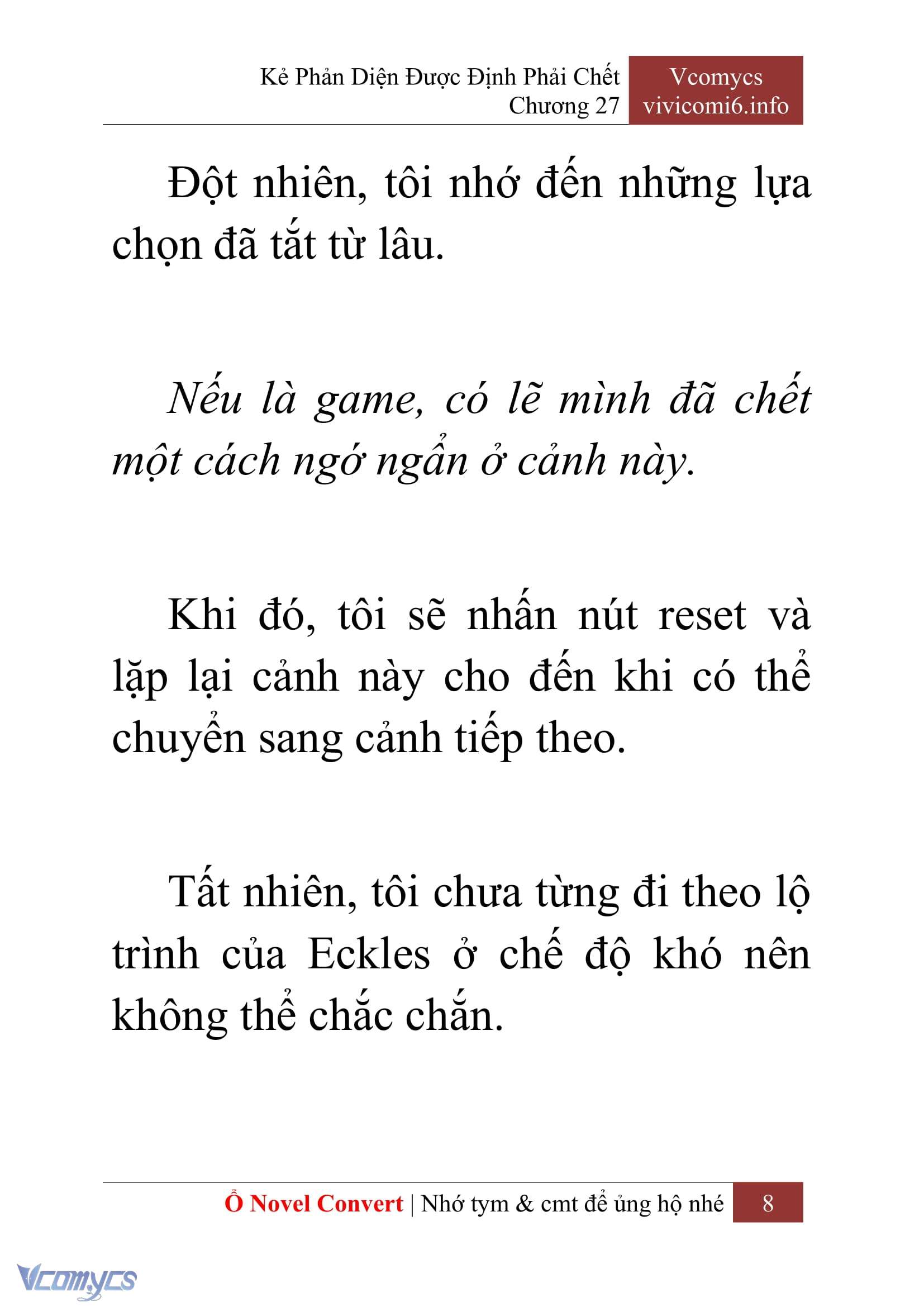 [Novel] Kẻ Phản Diện Được Định Phải Chết Chap 27 - Trang 2
