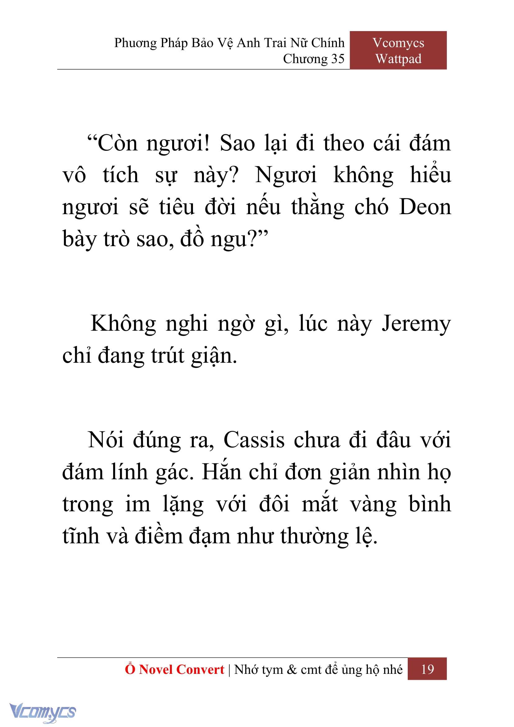 [Novel] Phương Pháp Bảo Vệ Anh Trai Nữ Chính Chap 35 - Trang 2