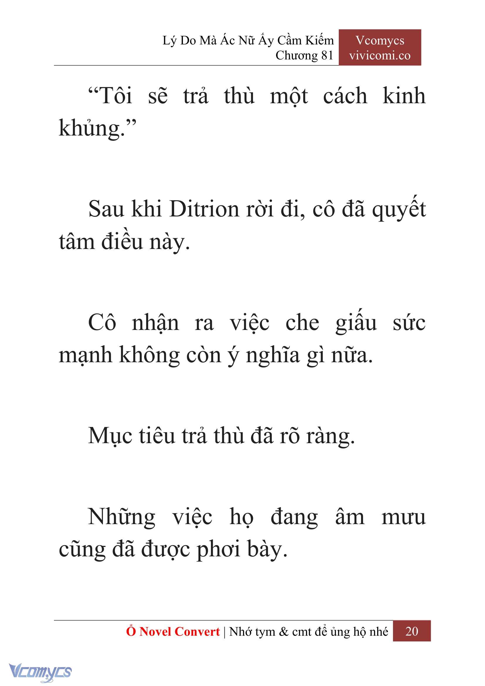 [Novel] Lý Do Mà Ác Nữ Ấy Cầm Kiếm Chap 81 - Next Chap 82