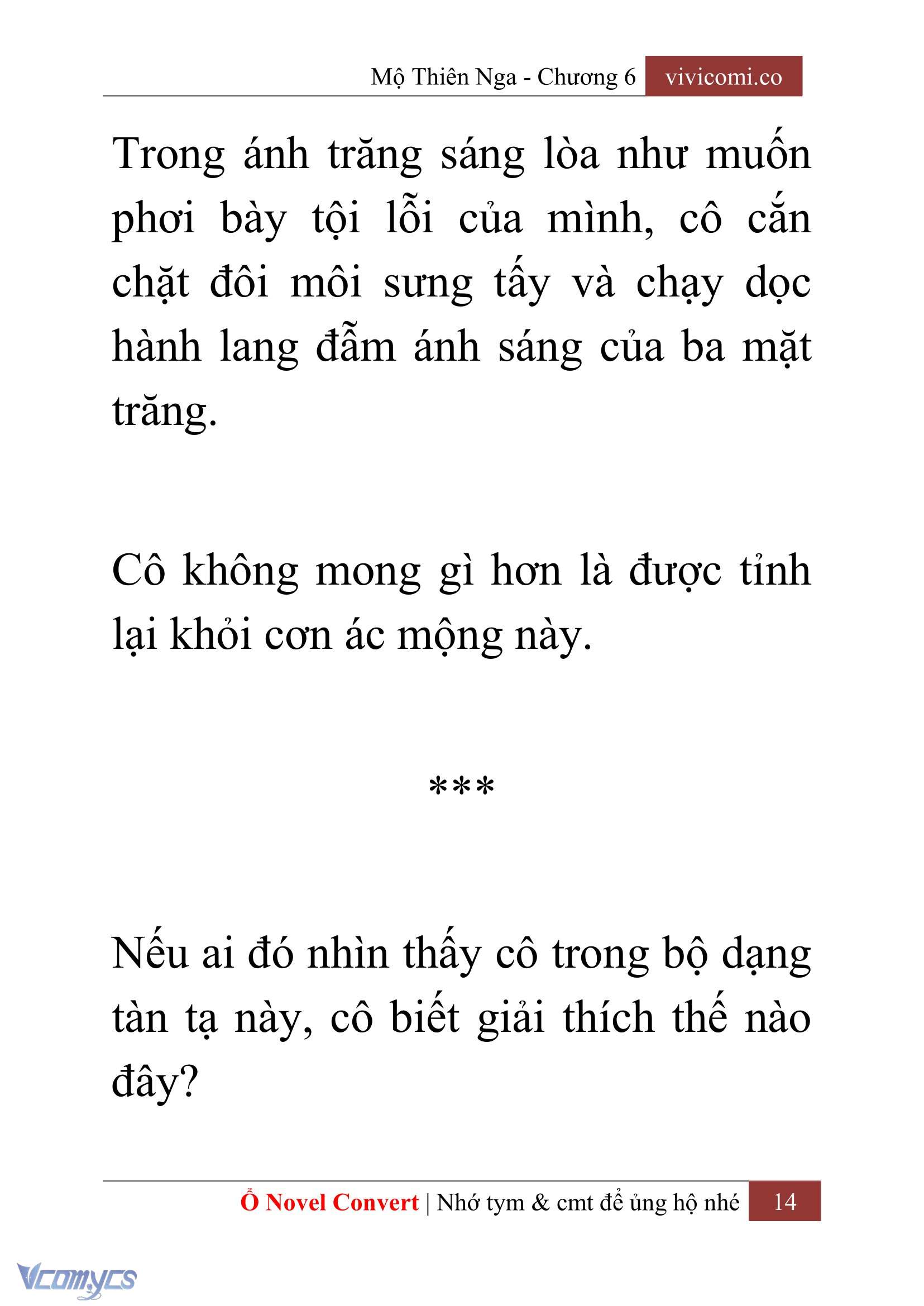 [Novel] Mộ Thiên Nga Chap 6 - Trang 2