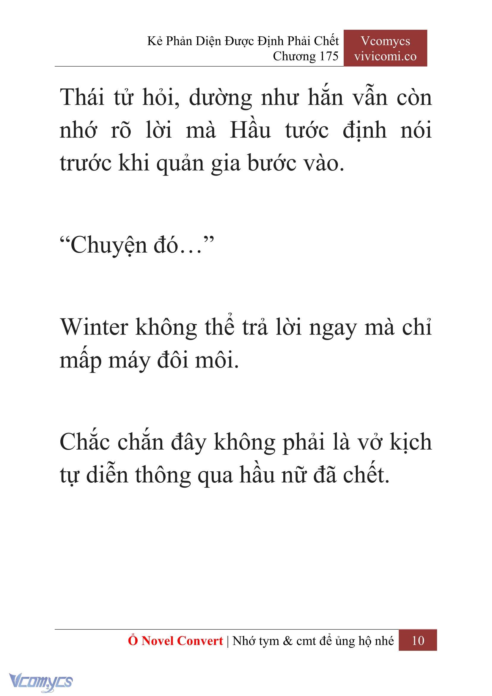 [Novel] Kẻ Phản Diện Được Định Phải Chết Chap 175 - Trang 2