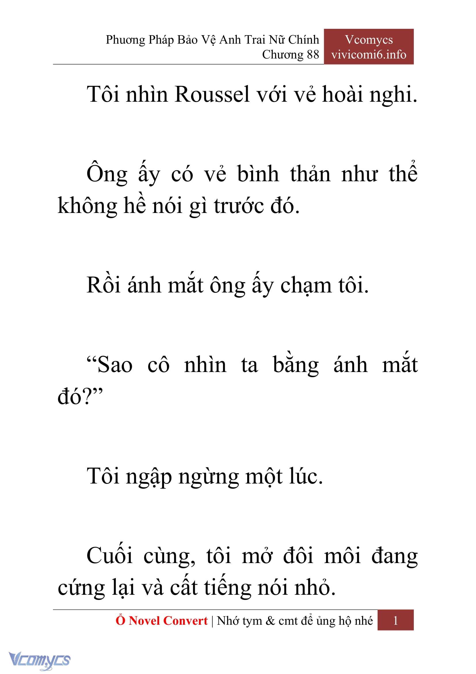 [Novel] Phương Pháp Bảo Vệ Anh Trai Nữ Chính Chap 88 - Trang 2