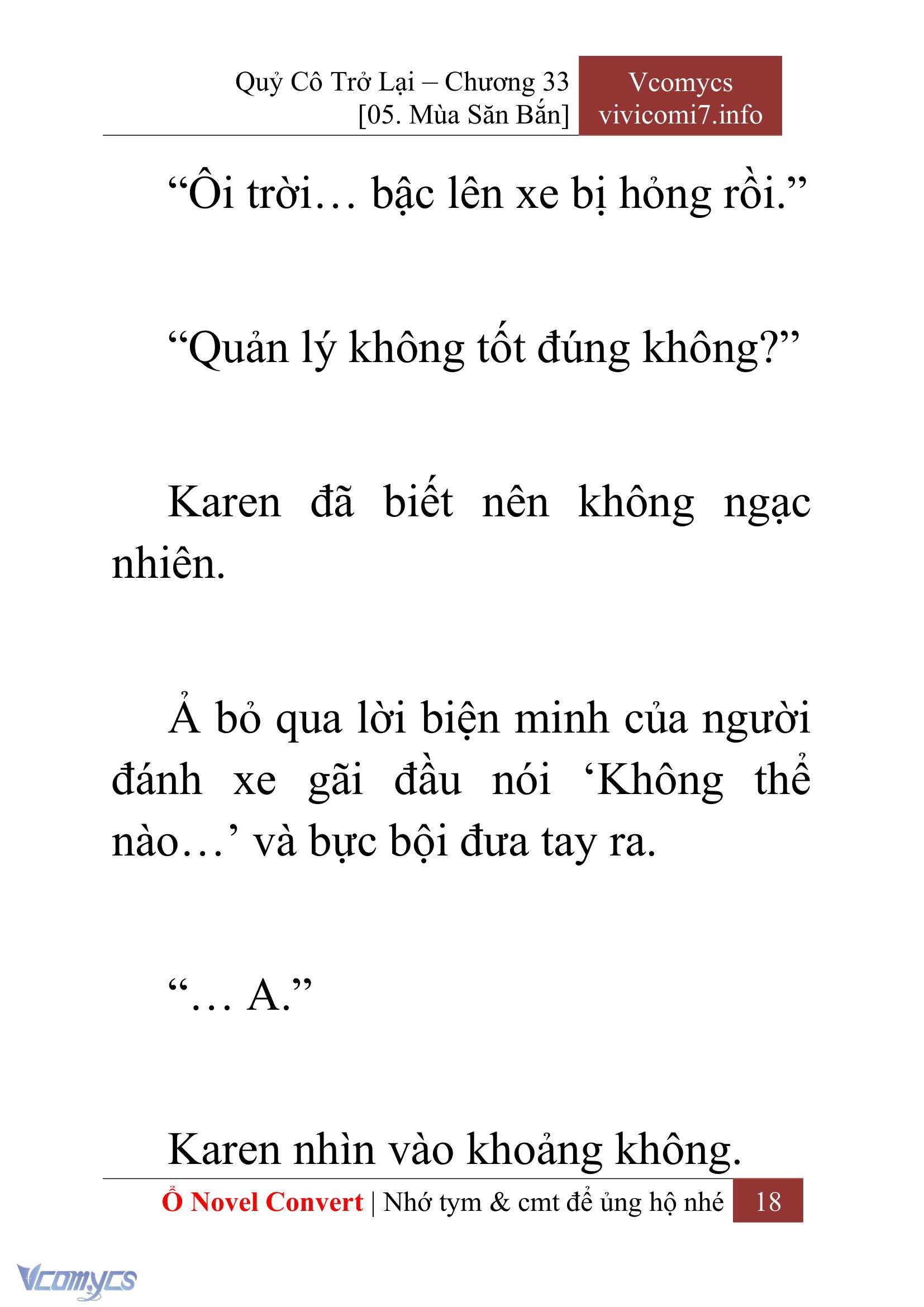 [Novel] Quý Cô Trở Lại Chap 33 - Trang 2