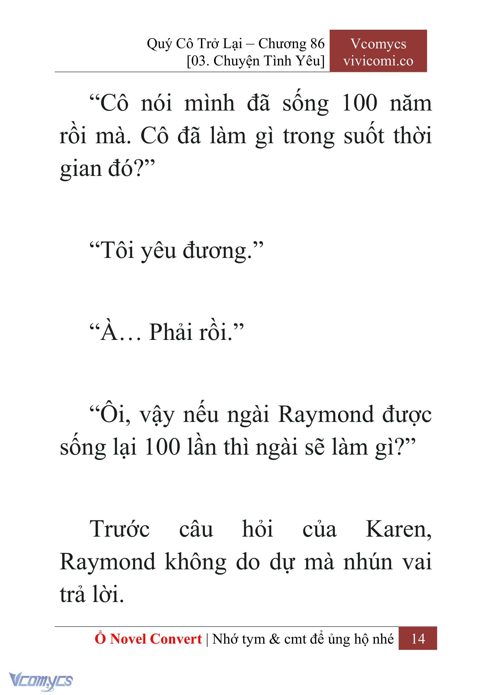 [Novel] Quý Cô Trở Lại Chap 86 - Trang 2