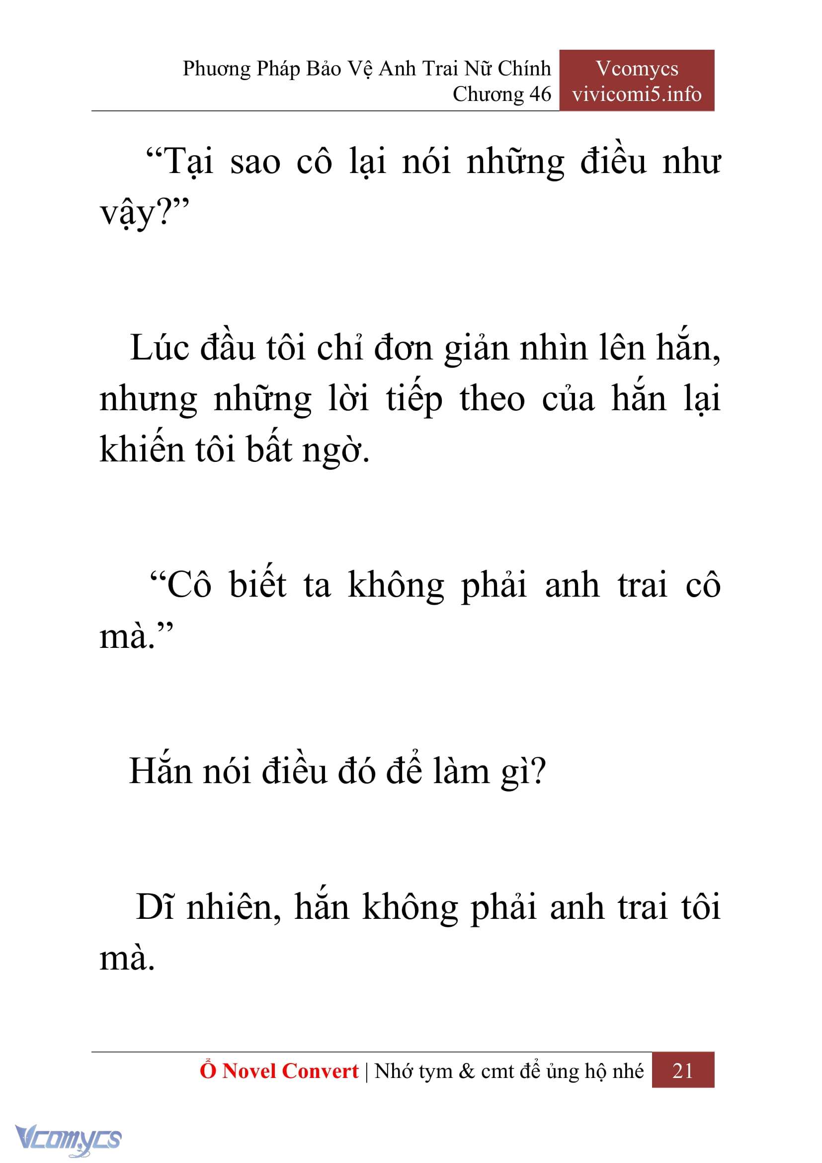 [Novel] Phương Pháp Bảo Vệ Anh Trai Nữ Chính Chap 46 - Trang 2