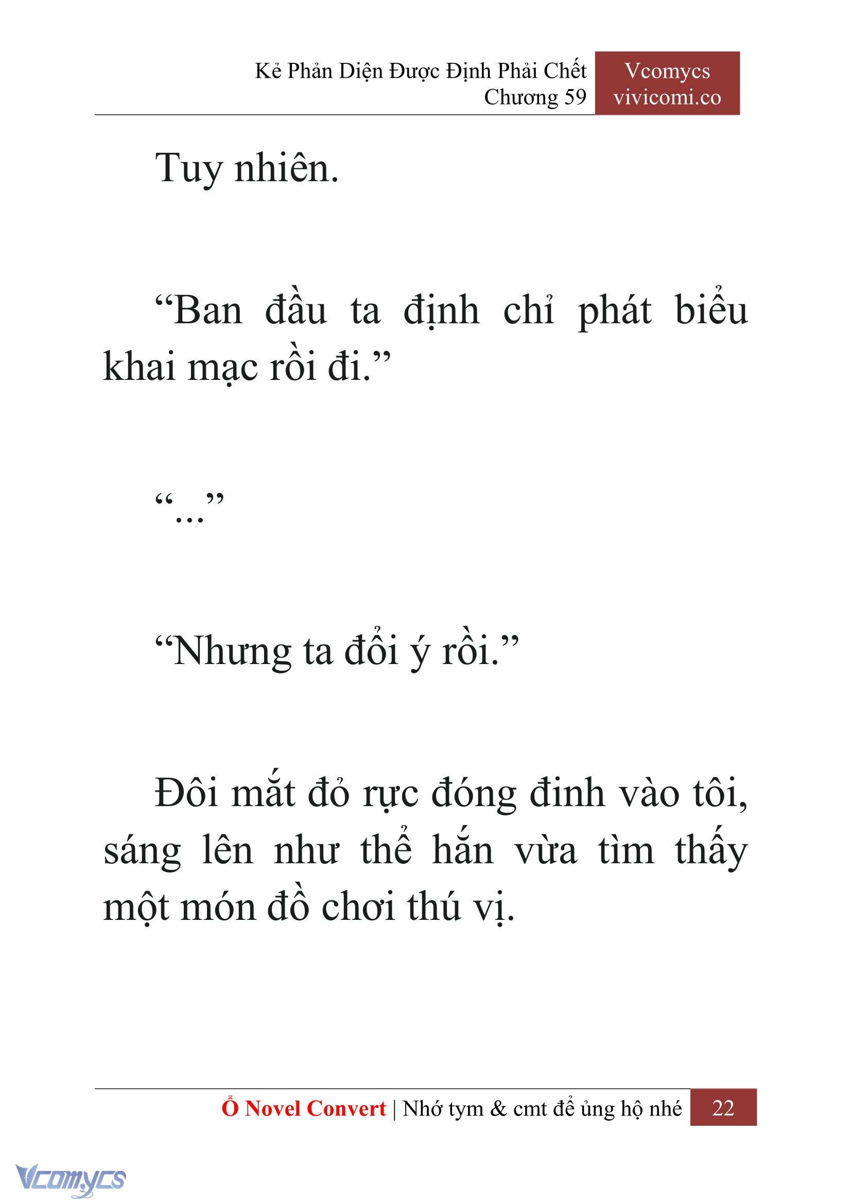 [Novel] Kẻ Phản Diện Được Định Phải Chết Chap 59 - Next Chap 60