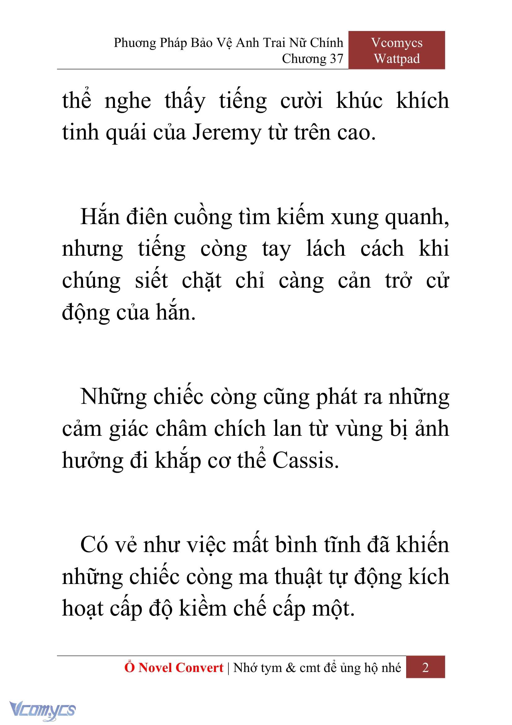 [Novel] Phương Pháp Bảo Vệ Anh Trai Nữ Chính Chap 37 - Trang 2