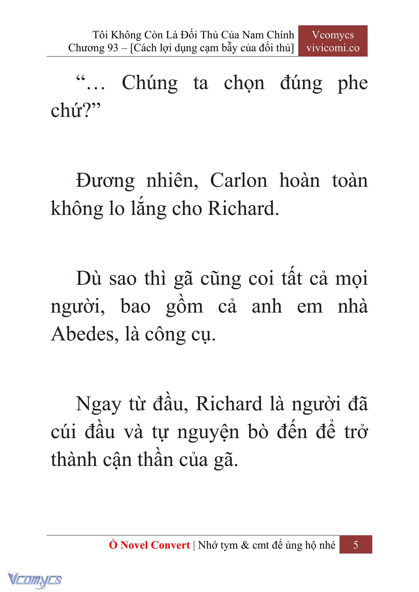 [Novel] Tôi Không Còn Là Đối Thủ Của Nam Chính Chap 93 - Trang 2