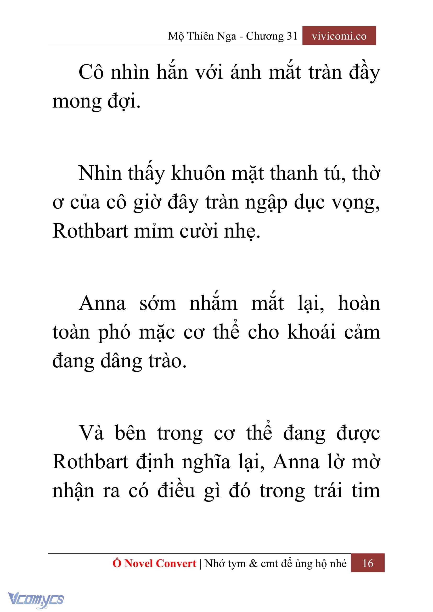 [Novel] Mộ Thiên Nga Chap 31 - Trang 2
