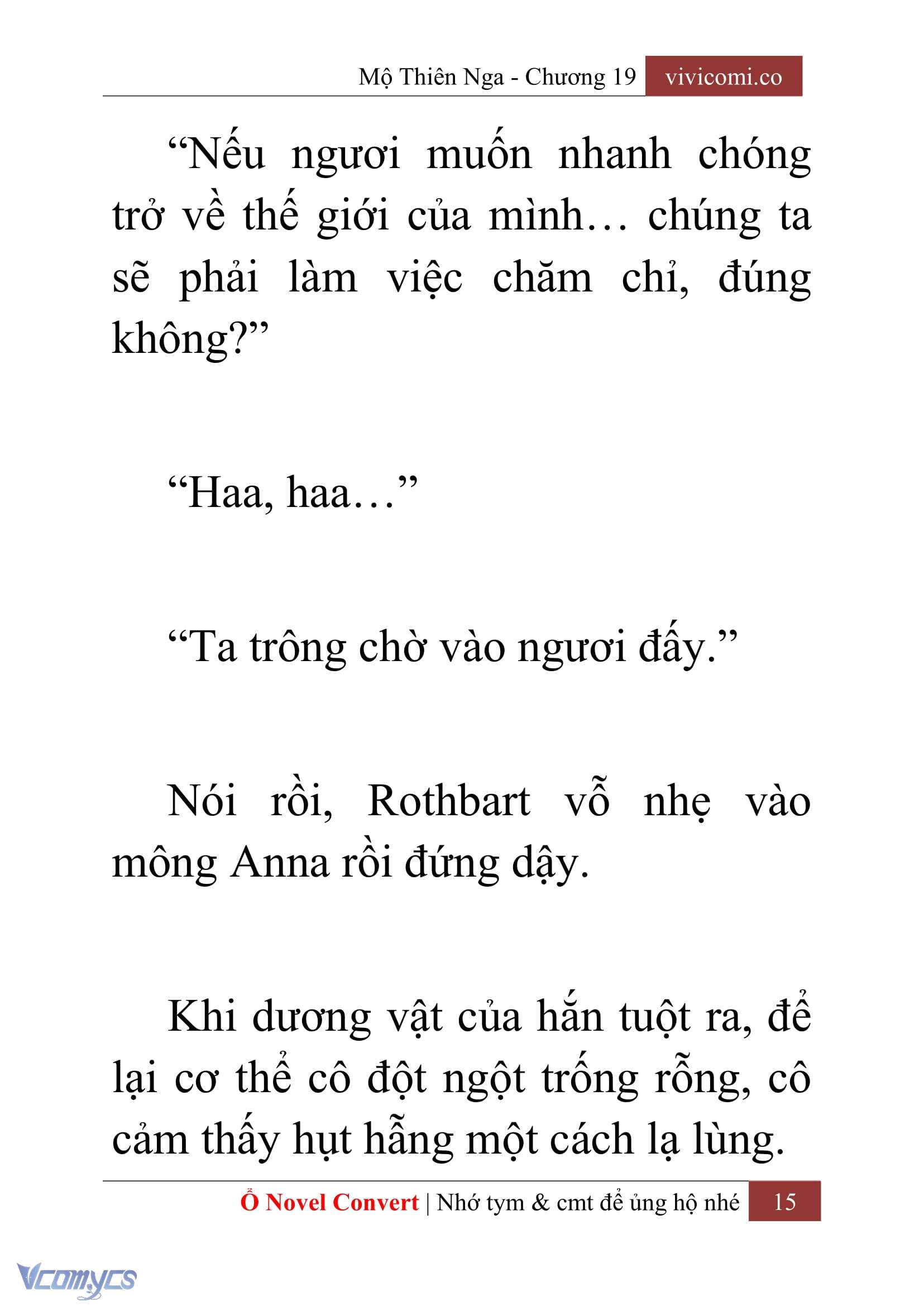 [Novel] Mộ Thiên Nga Chap 19 - Trang 2