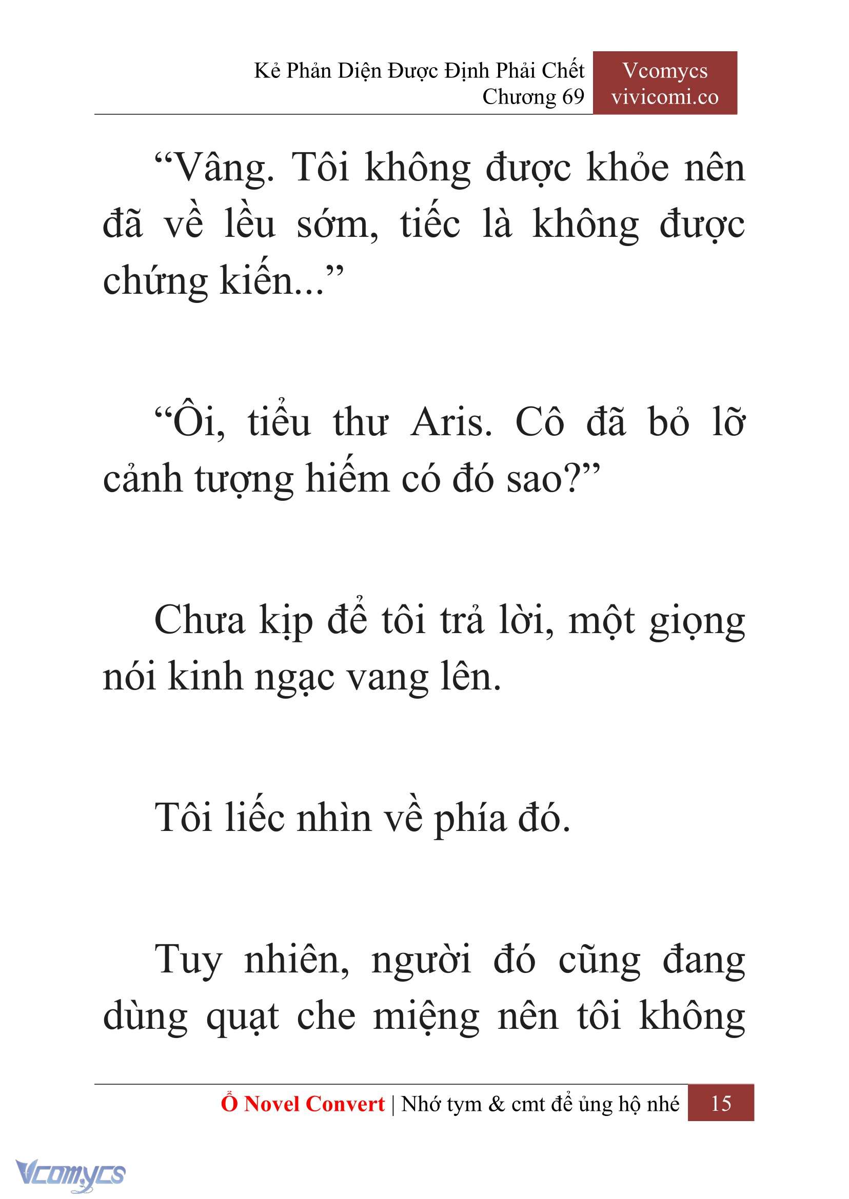 [Novel] Kẻ Phản Diện Được Định Phải Chết Chap 69 - Trang 2