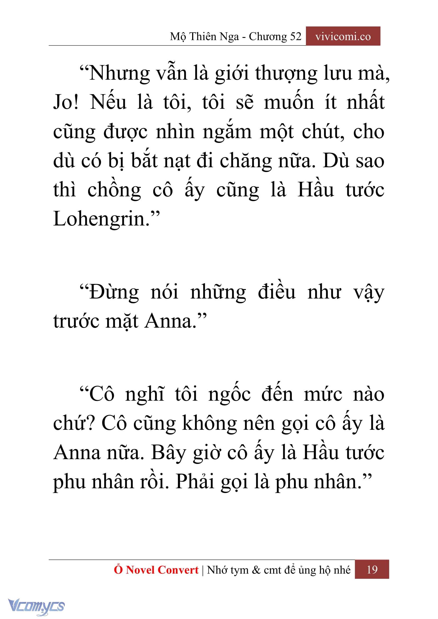 [Novel] Mộ Thiên Nga Chap 52 - Trang 2